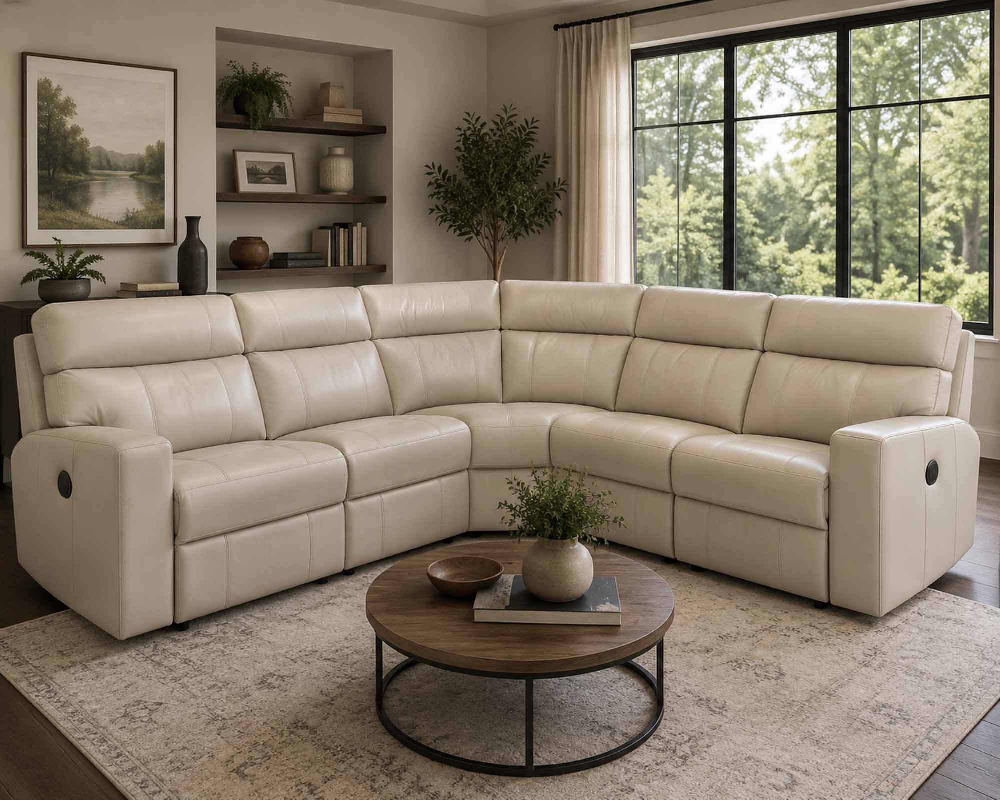 Oakwood Leather Power Reclining Sectional - Image 8