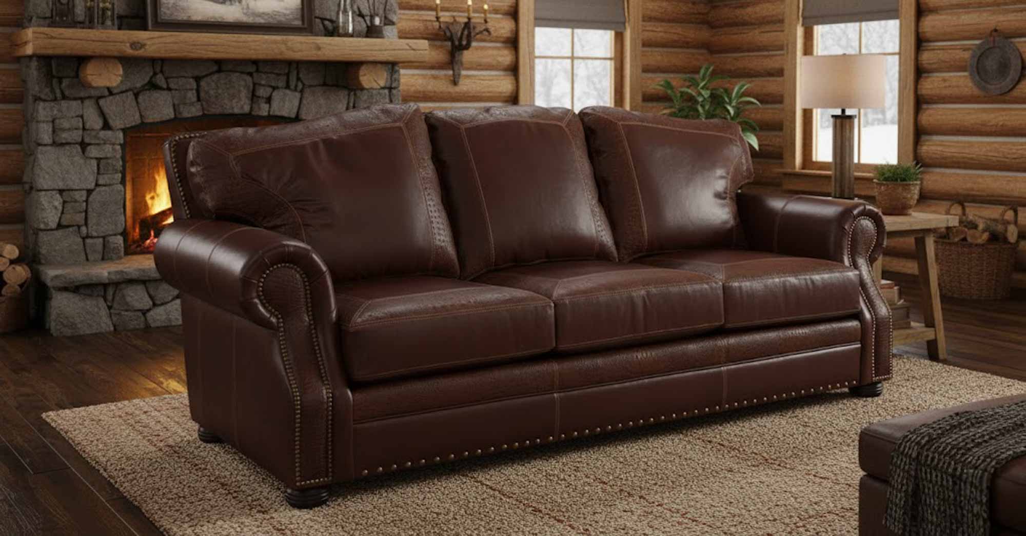 Oklahoma Leather Queen Size Sofa Sleeper - Image 4