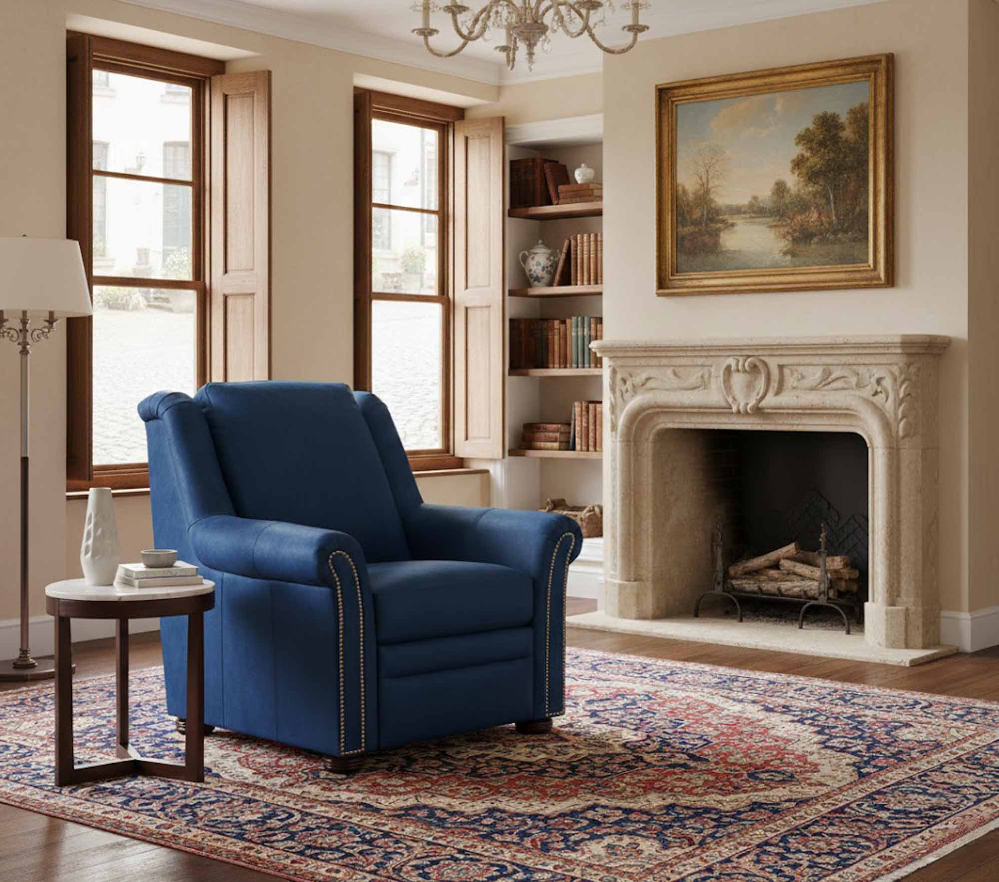 Patriot Leather Power Recliner With Articulating Headrest - Image 3