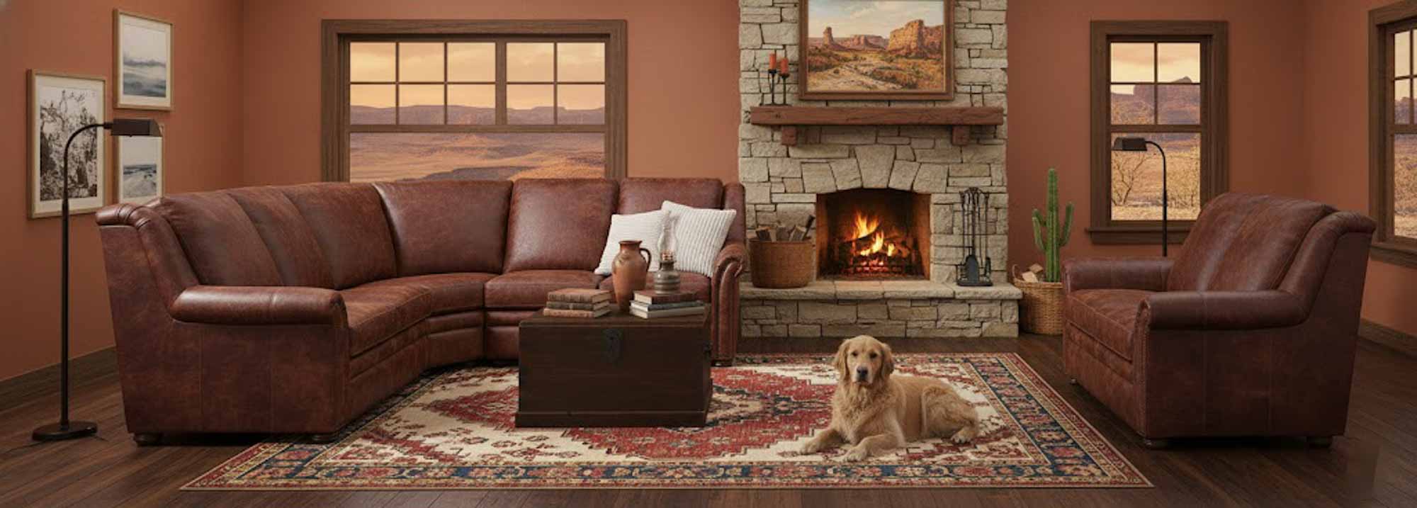 Patriot Leather Power Reclining Sectional With Articulating Headrest - Image 3