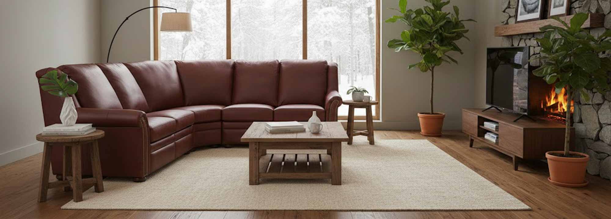 Patriot Leather Power Reclining Sectional With Articulating Headrest - Image 4