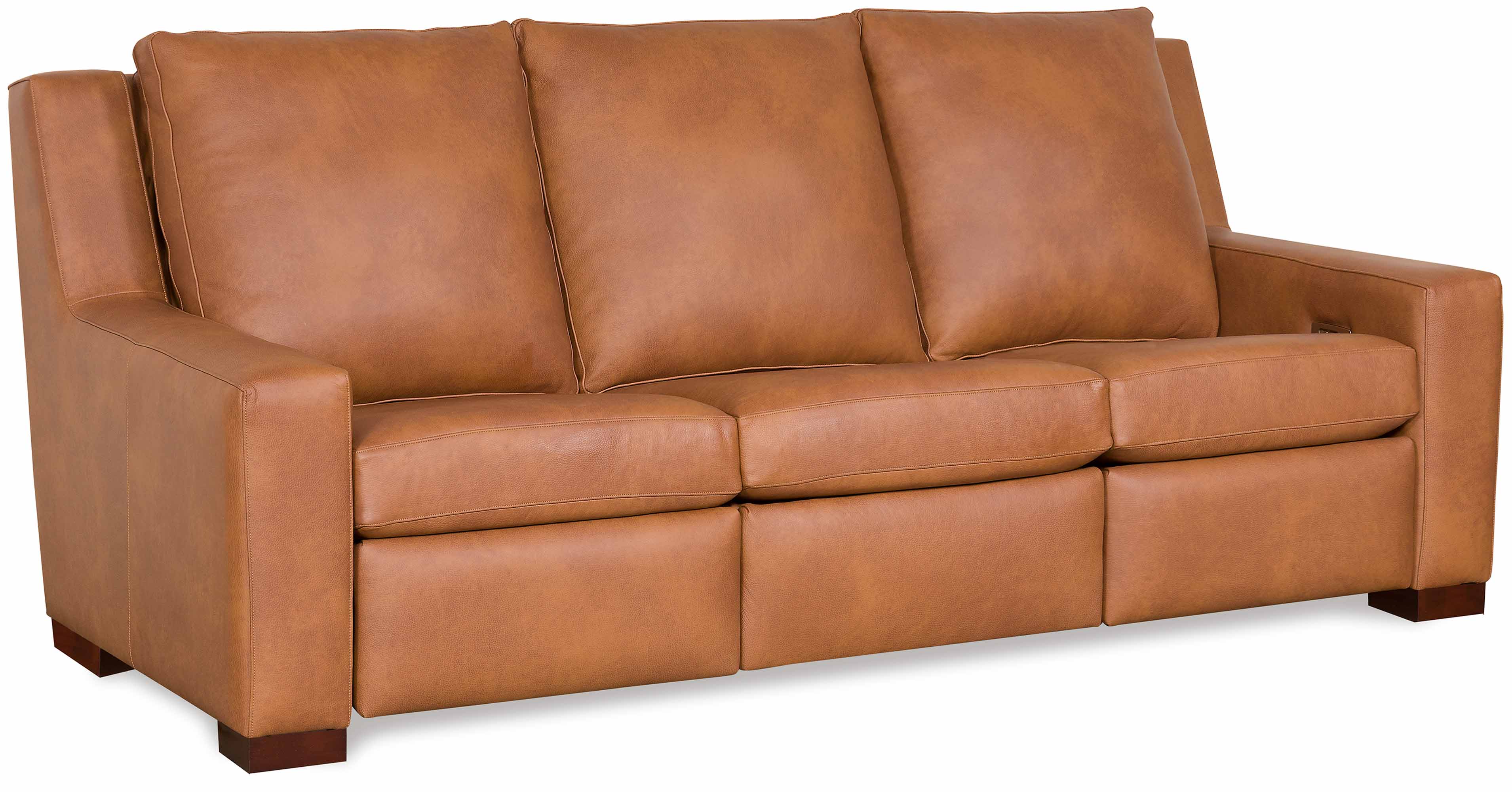 Penelope Leather Power Reclining Sofa With Articulating Headrest