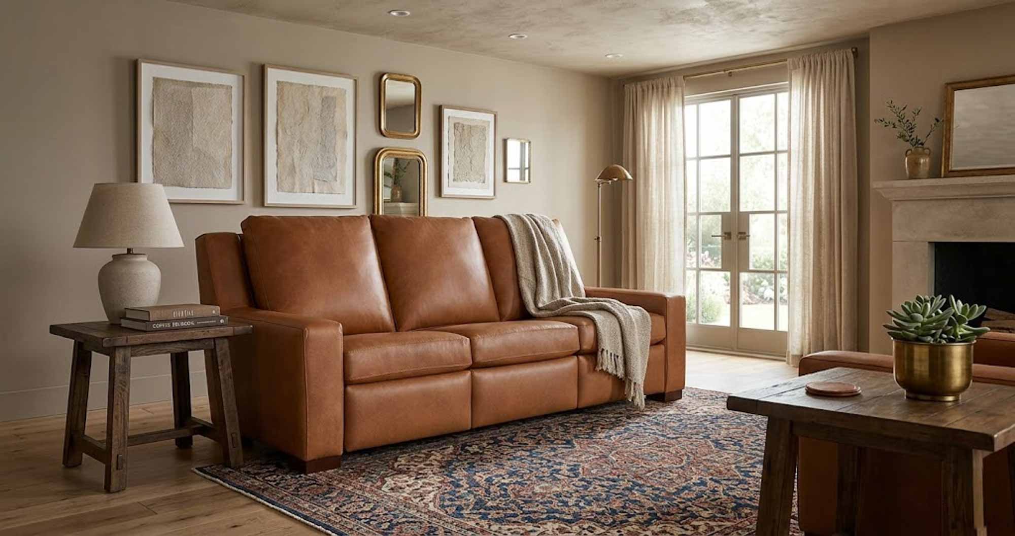 Penelope Leather Power Reclining Sofa With Articulating Headrest - Image 6