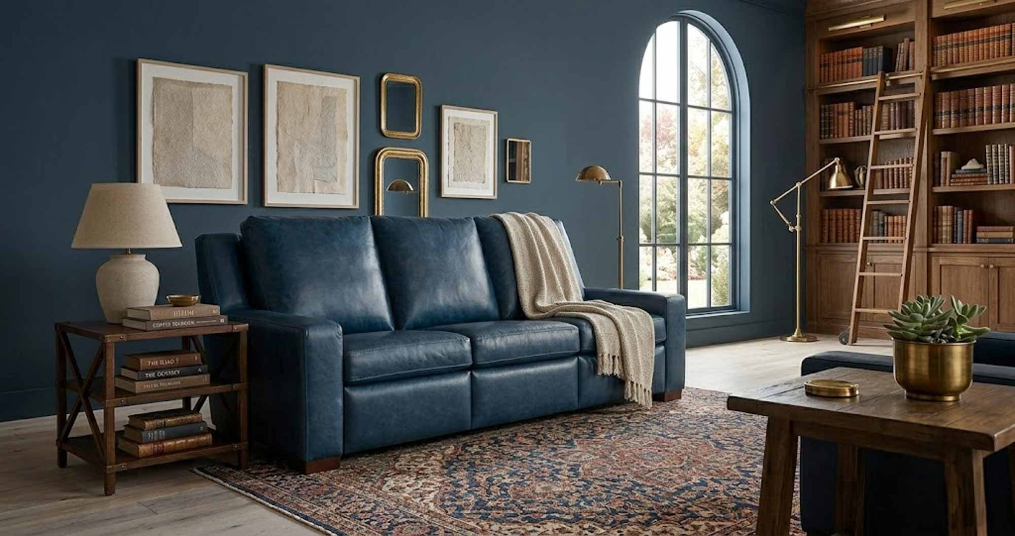 Penelope Leather Power Reclining Sofa With Articulating Headrest - Image 7