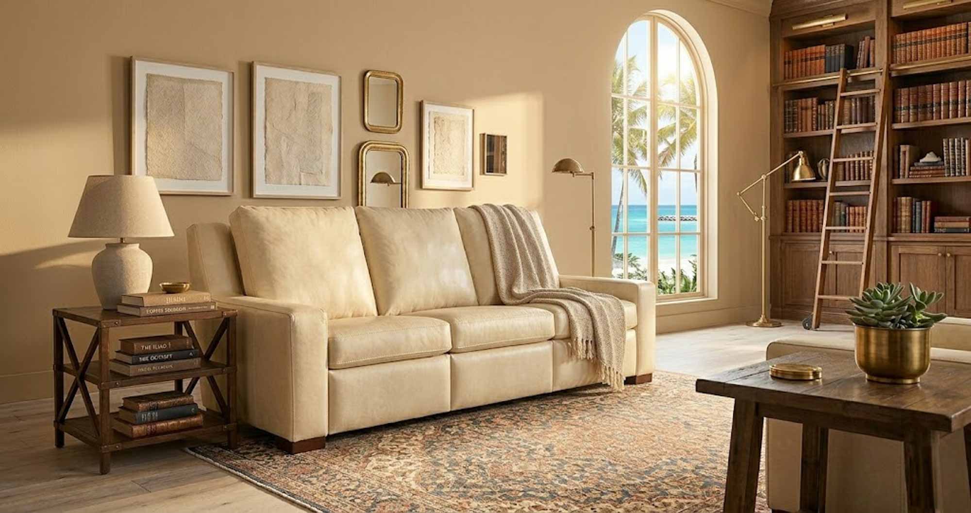 Penelope Leather Power Reclining Sofa With Articulating Headrest - Image 8