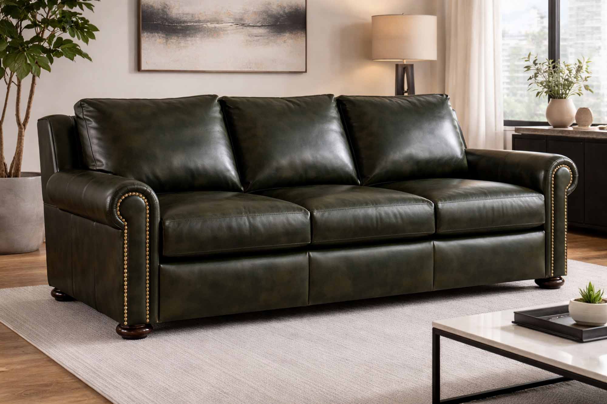 Perry Leather Power Reclining Sofa - Image 4