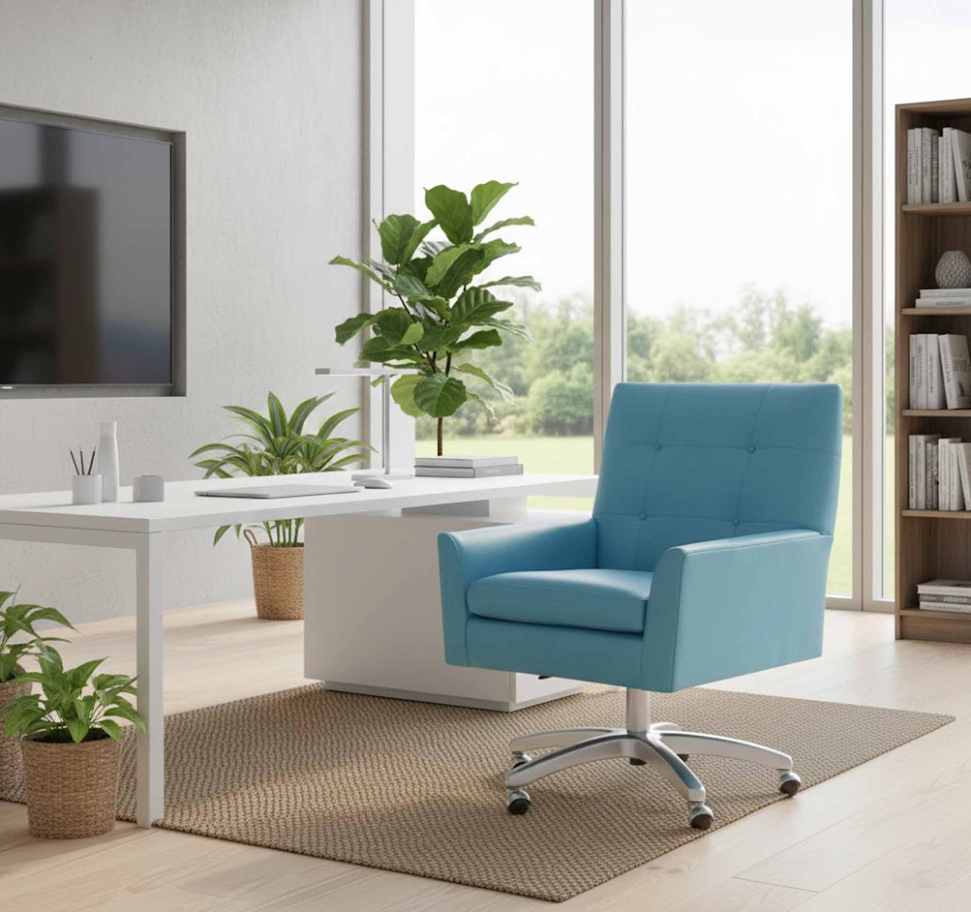 Pilot Leather Swivel Chair - Image 6