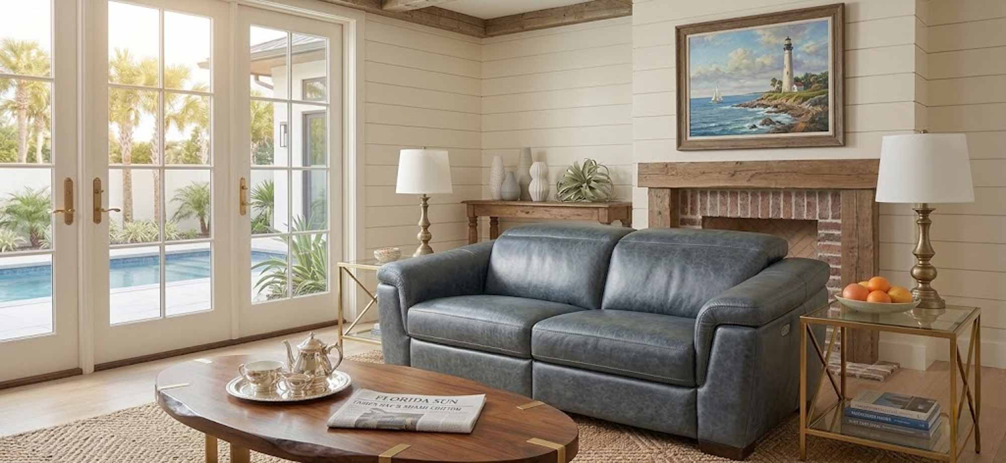 Ponza Leather Power Reclining Loveseat With Articulating Headrest - Image 5