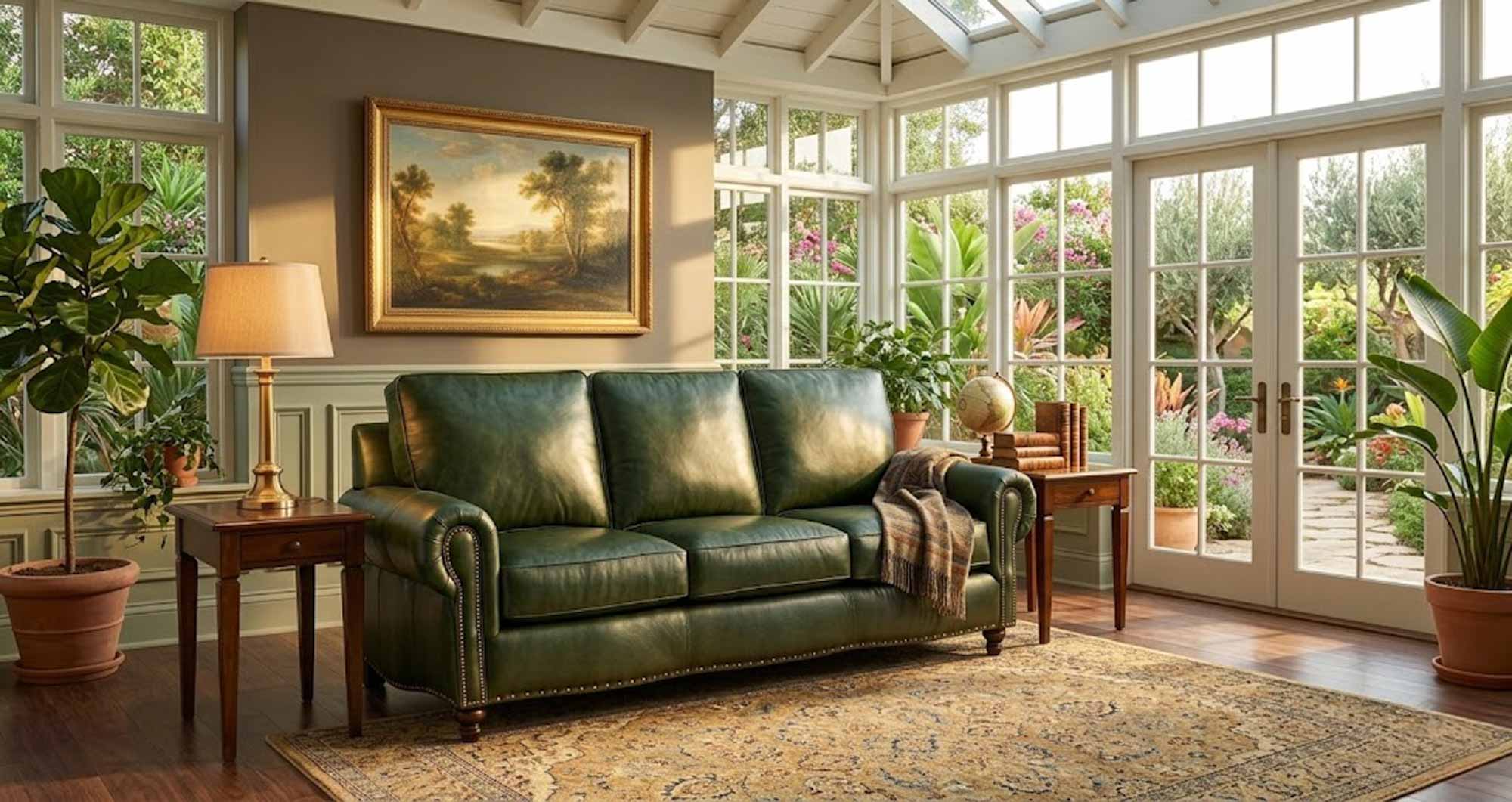 Port Leather Sofa - Image 8