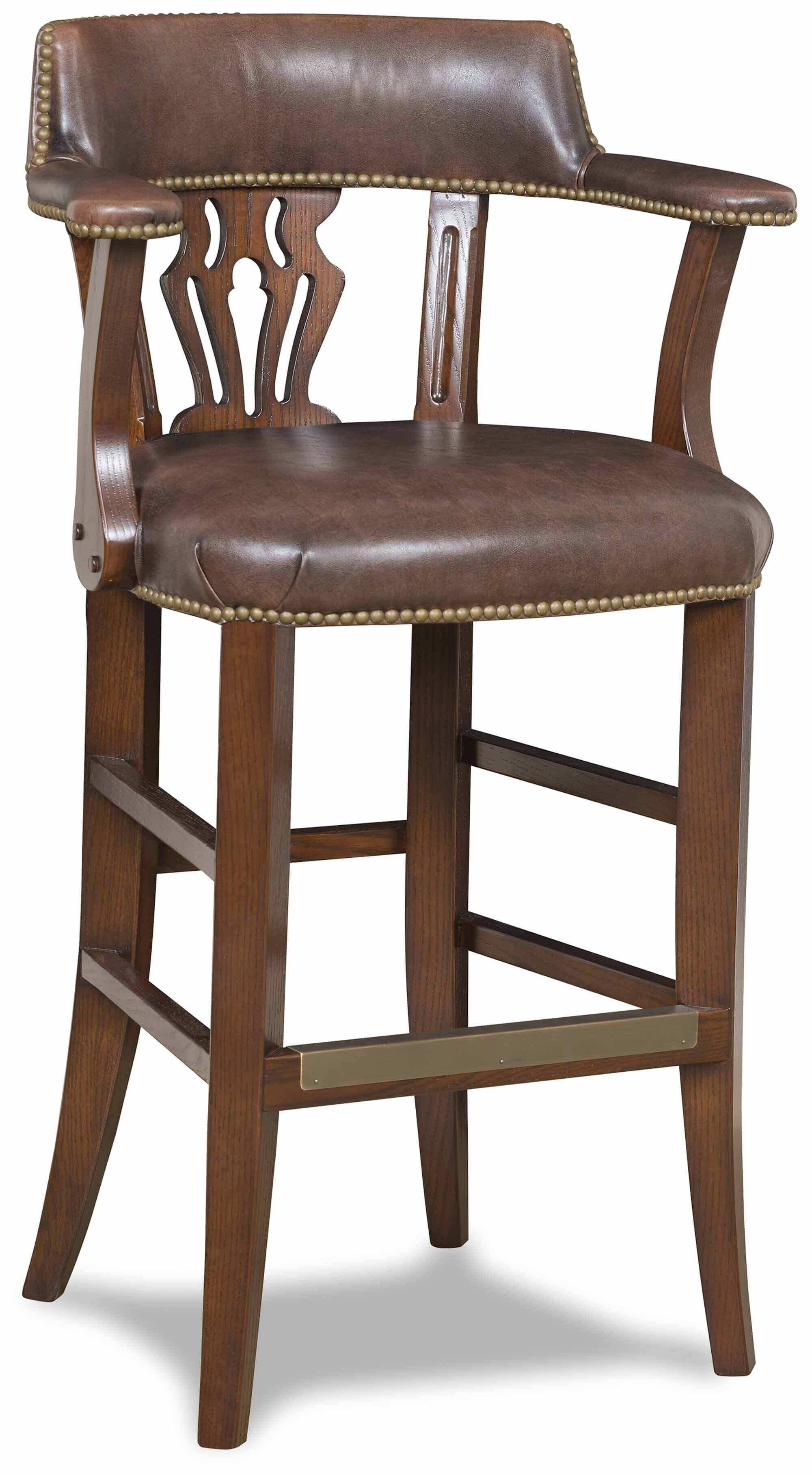 Powell Leather Bar Stool - Image 3