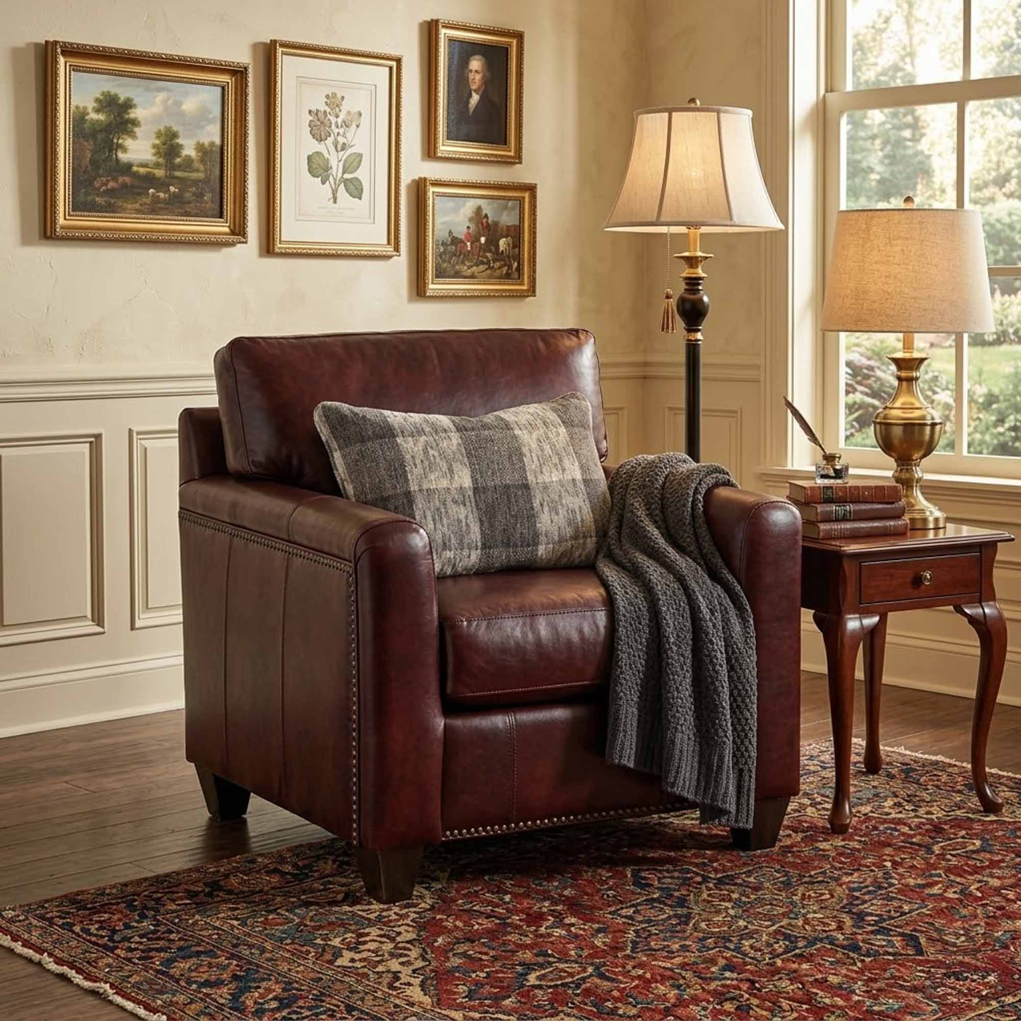 Priddy Leather Chair - Image 2
