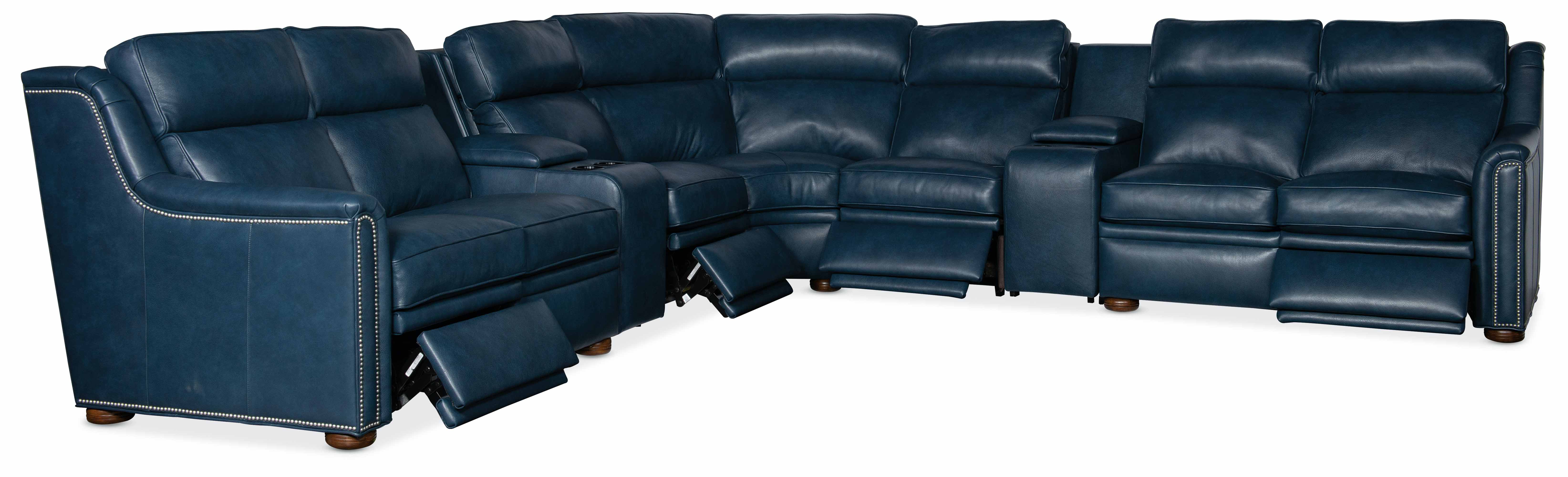 Raiden Leather Power Reclining Sectional With Articulating Headrest - Image 9