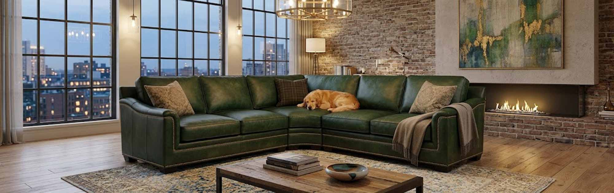 Randleman Leather Sectional - Image 6