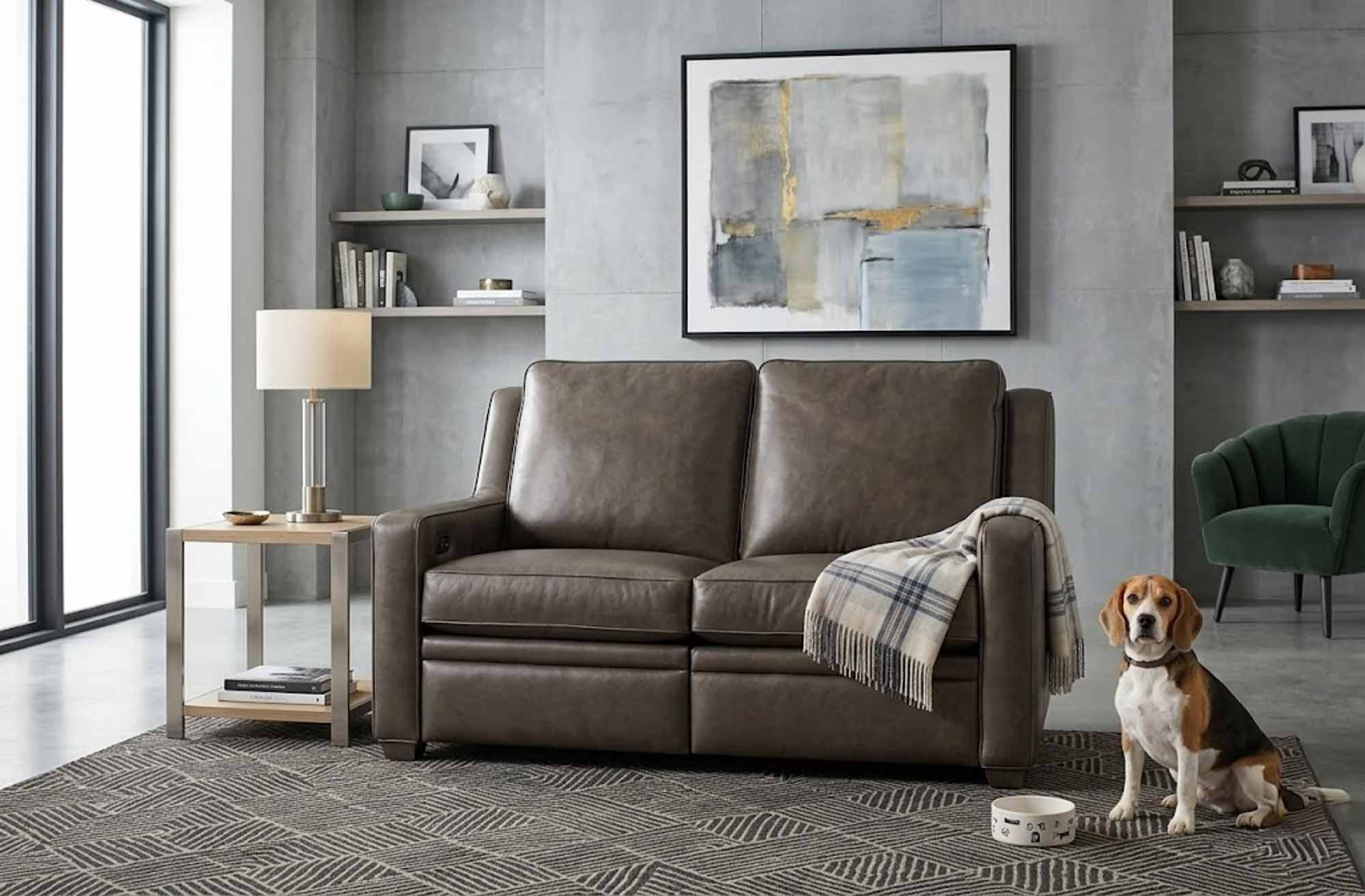 Raymond Leather Loveseat - Image 6