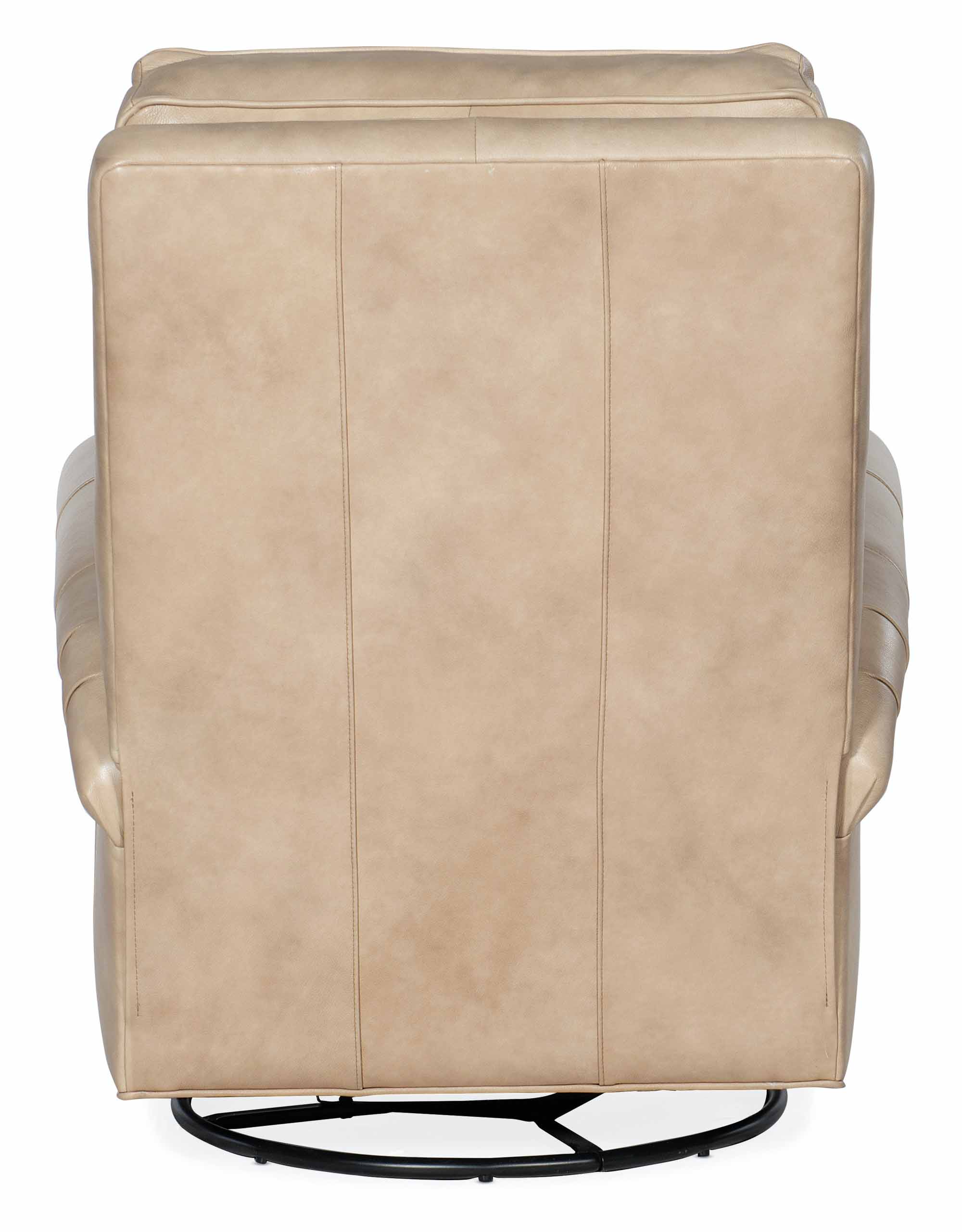 Reddish Leather Swivel Glider Recliner - Image 3
