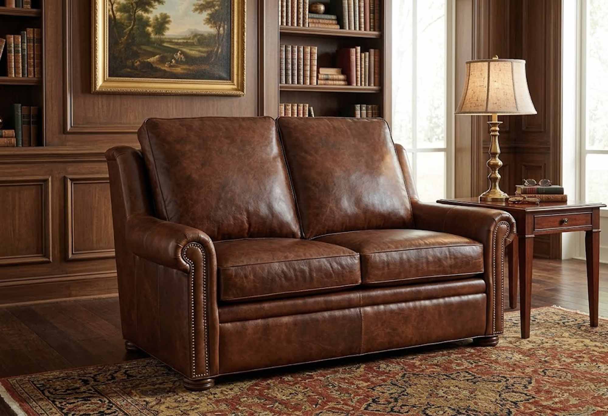 Reece Leather Loveseat - Image 3