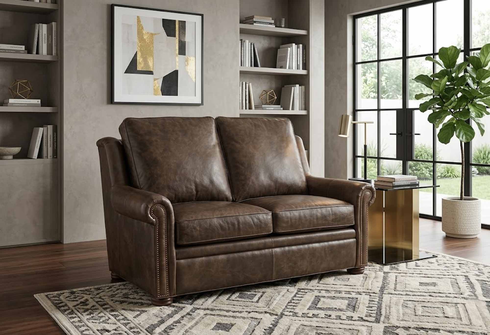 Reece Leather Loveseat - Image 4