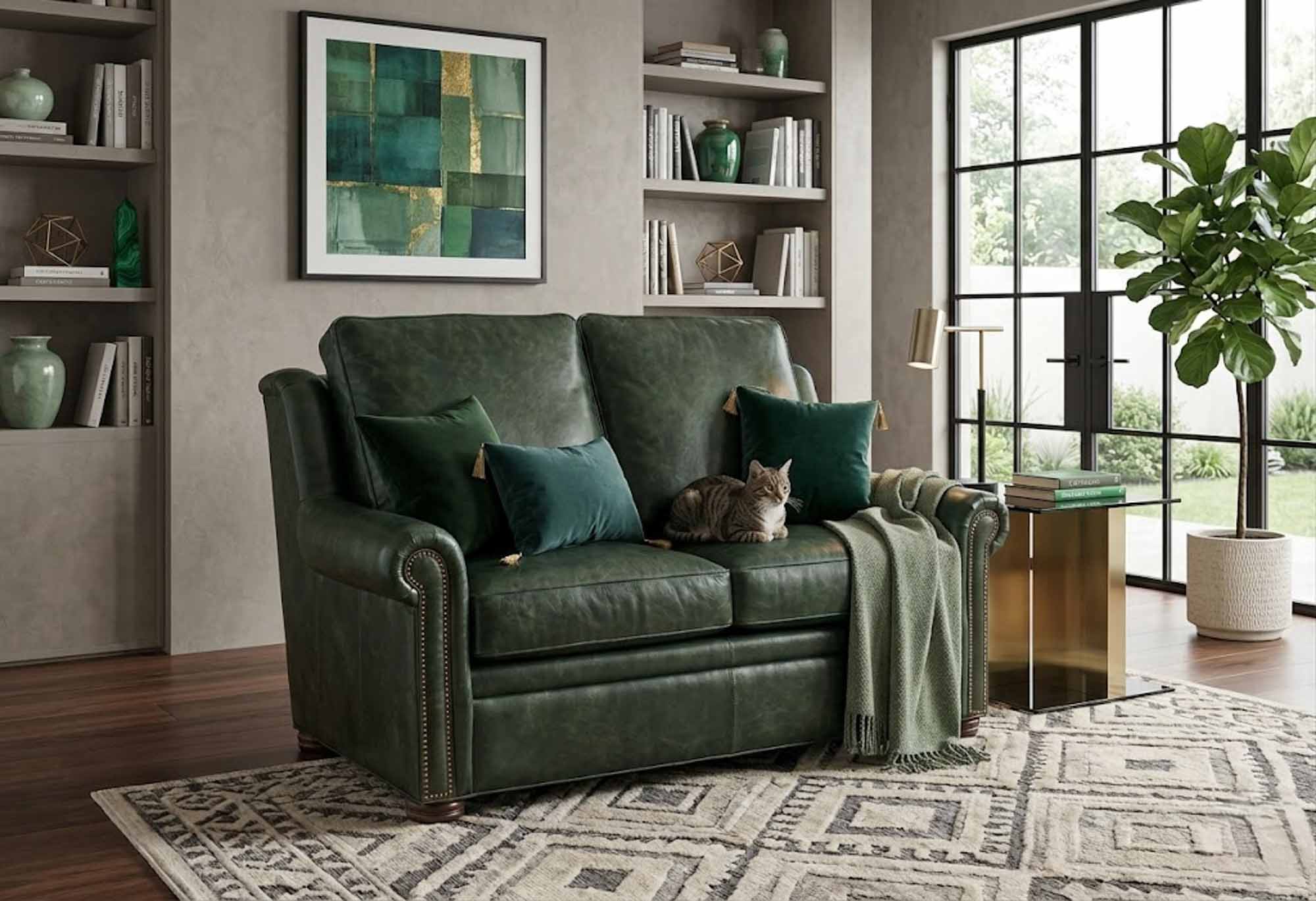 Reece Leather Loveseat - Image 5