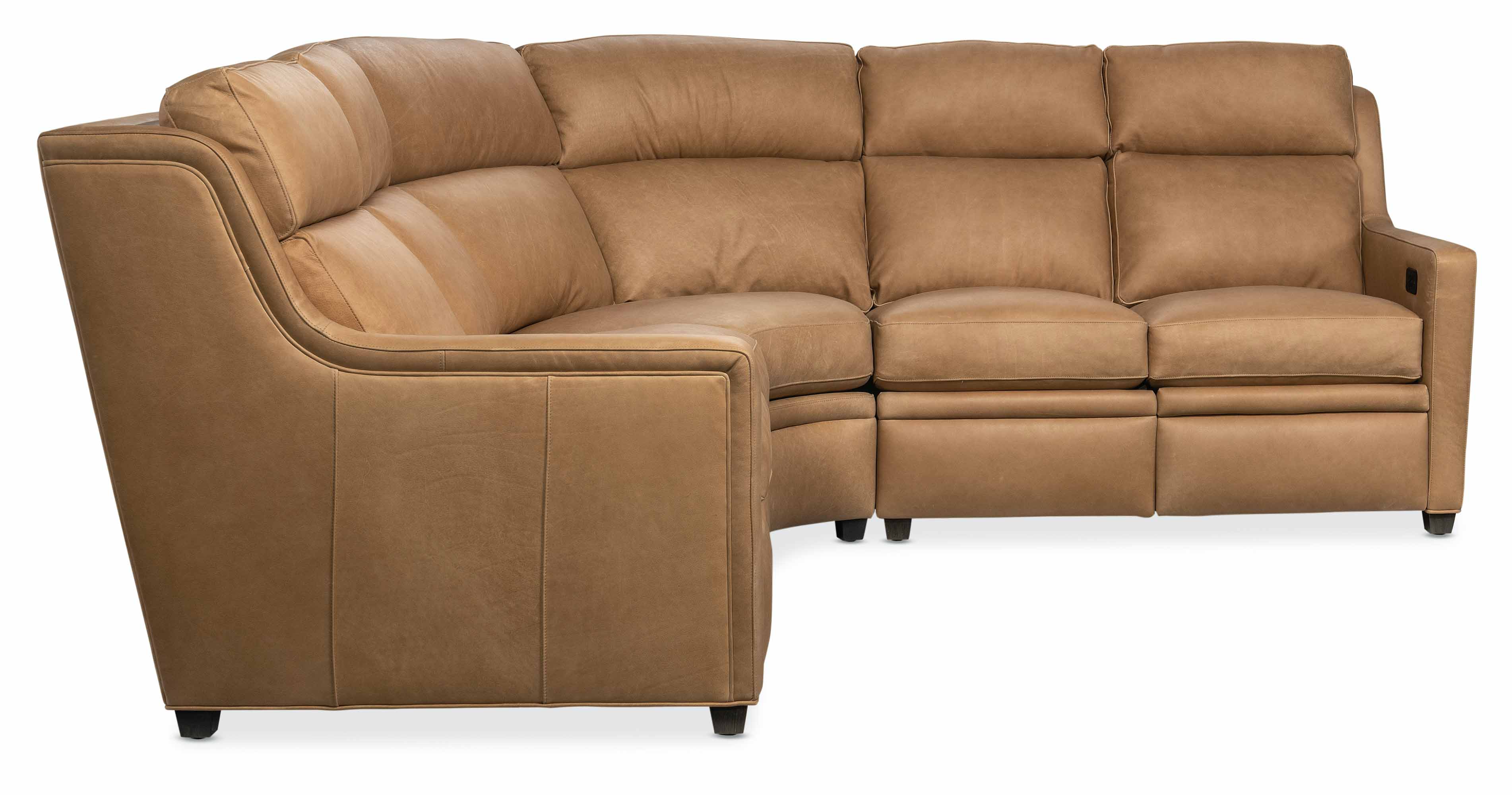 Renner Leather Power Reclining Sectional With Articulating Headrest - Image 2