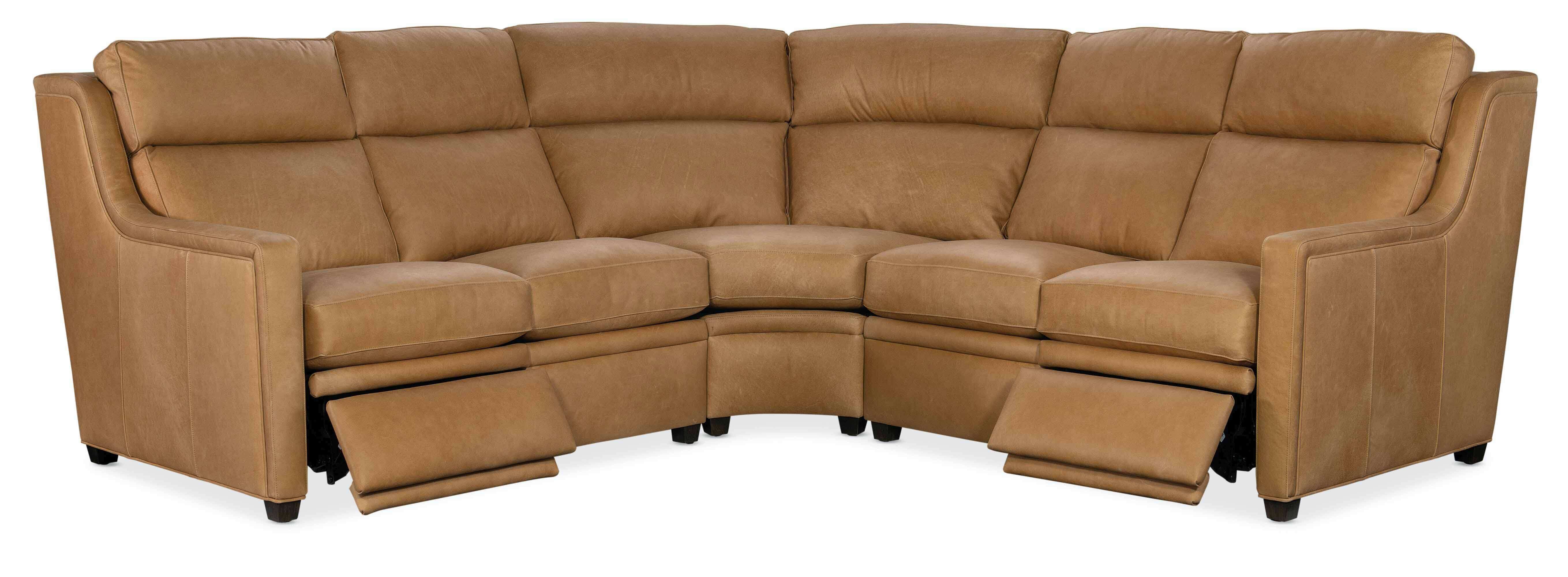 Renner Leather Power Reclining Sectional With Articulating Headrest - Image 4