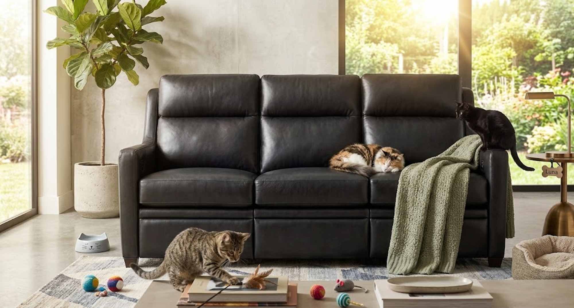 Renner Leather Power Reclining Sofa With Articulating Headrest - Image 14
