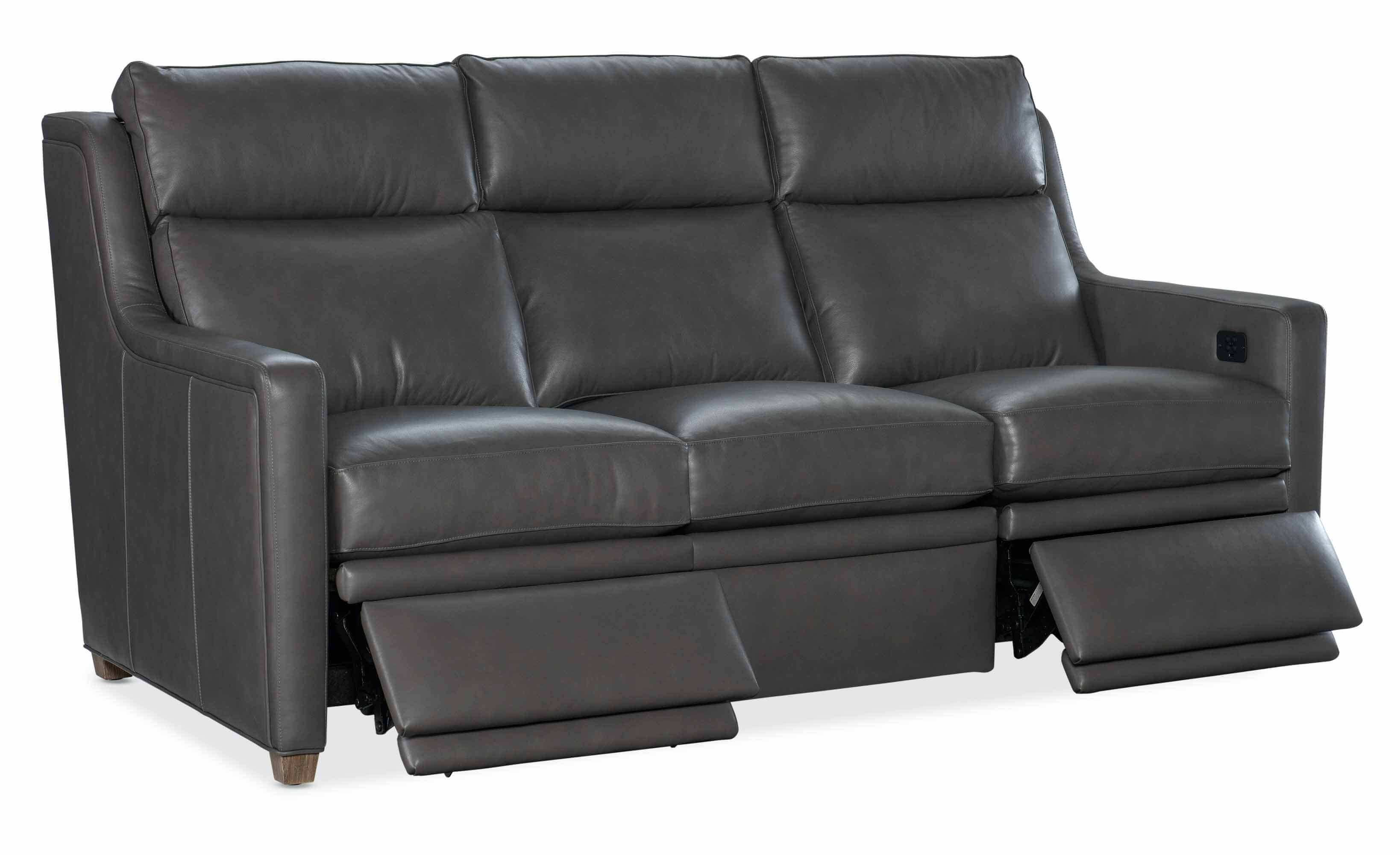 Renner Leather Power Reclining Sofa With Articulating Headrest - Image 5