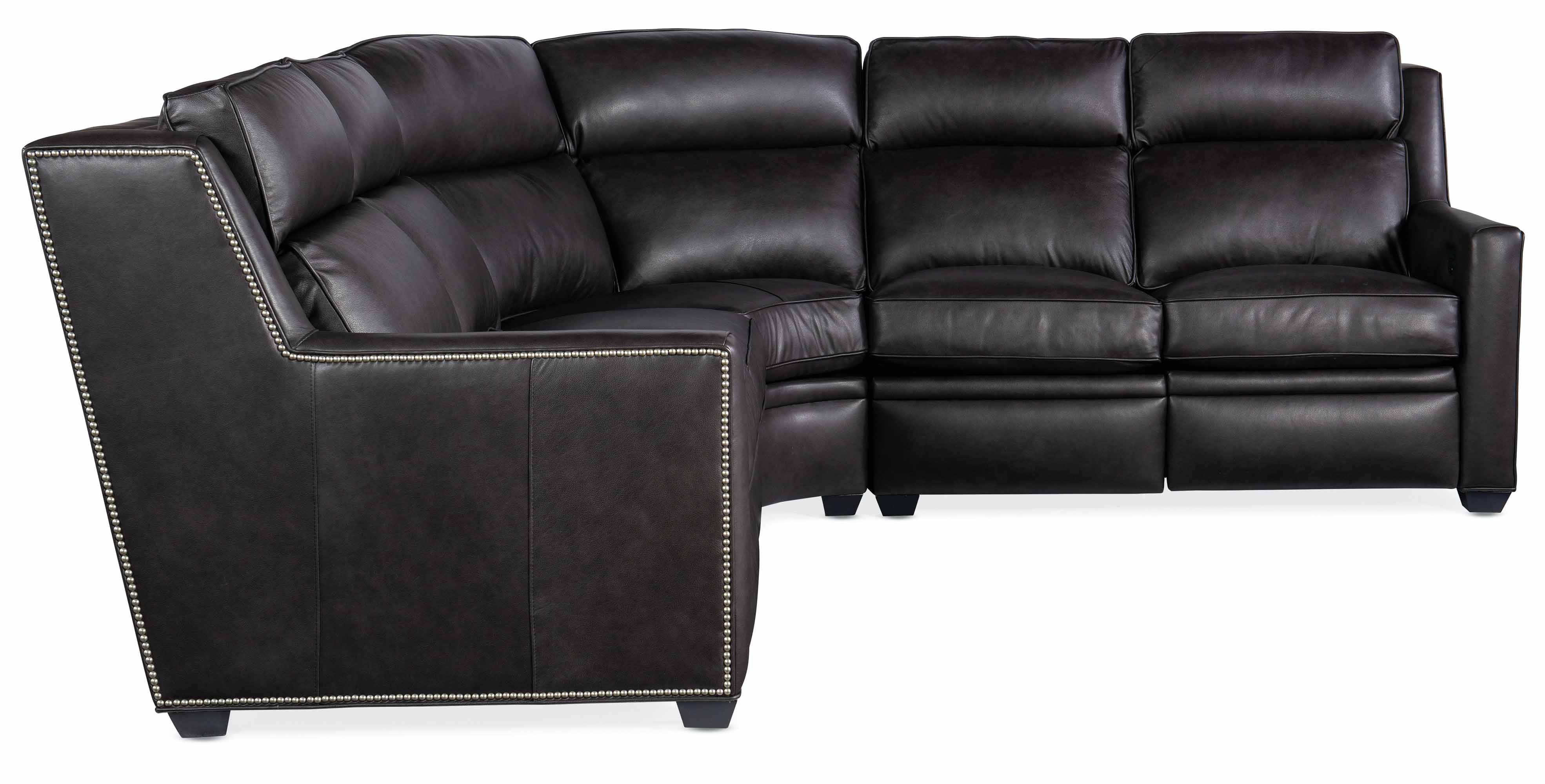 Revelin Leather Power Reclining Sectional With Articulating Headrest - Image 2