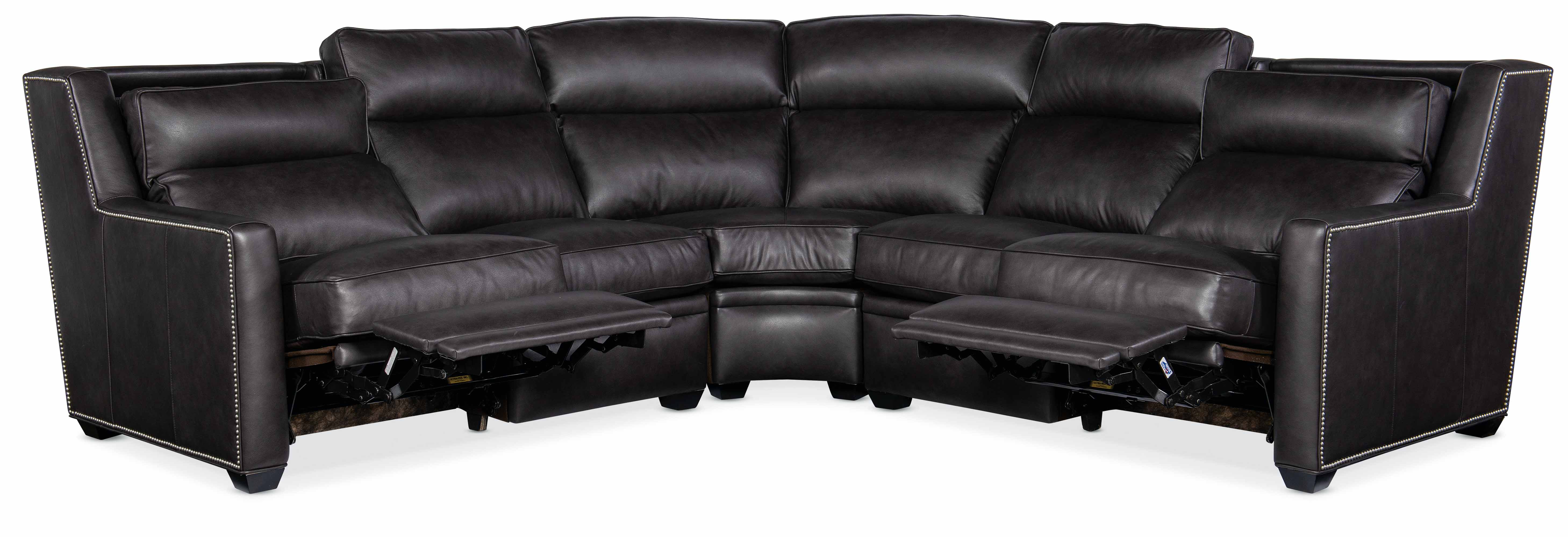 Revelin Leather Power Reclining Sectional With Articulating Headrest - Image 5