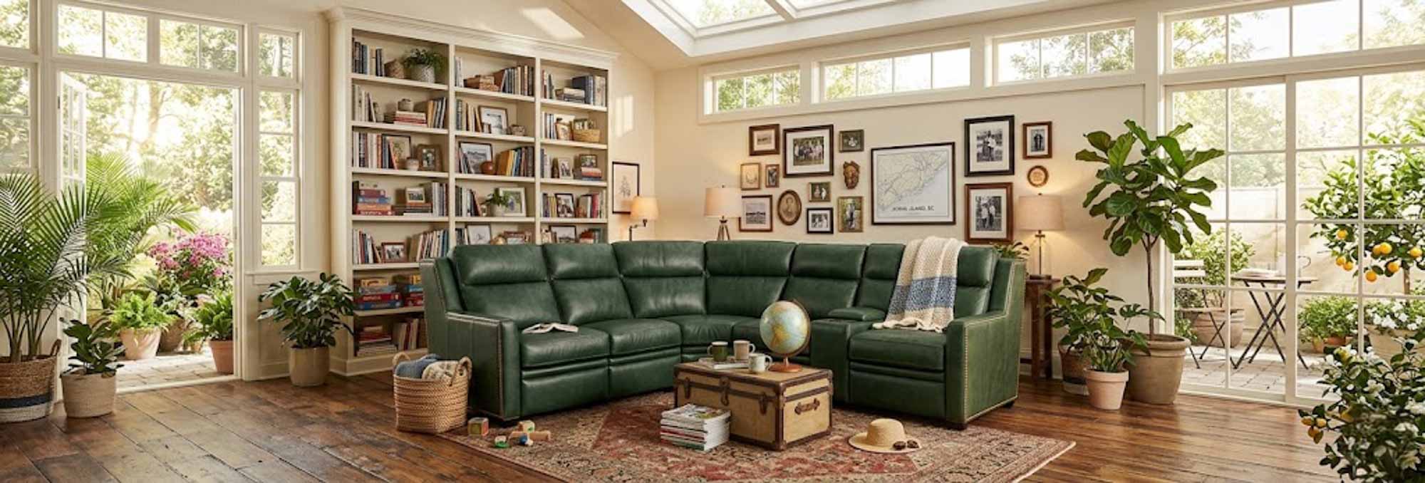 Revelin Leather Power Reclining Sectional With Articulating Headrest - Image 7
