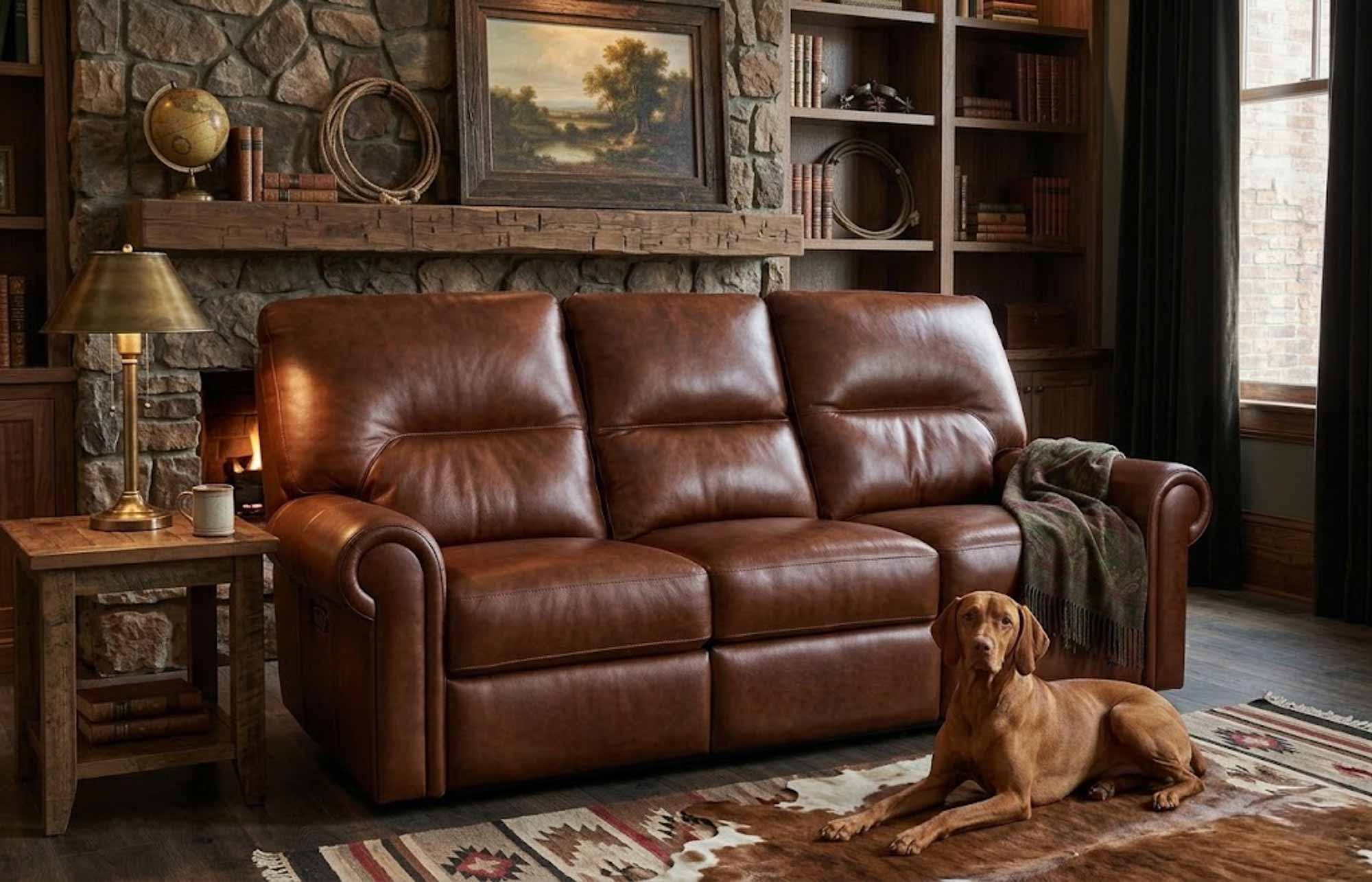 Riley Leather Reclining Sofa - Image 5