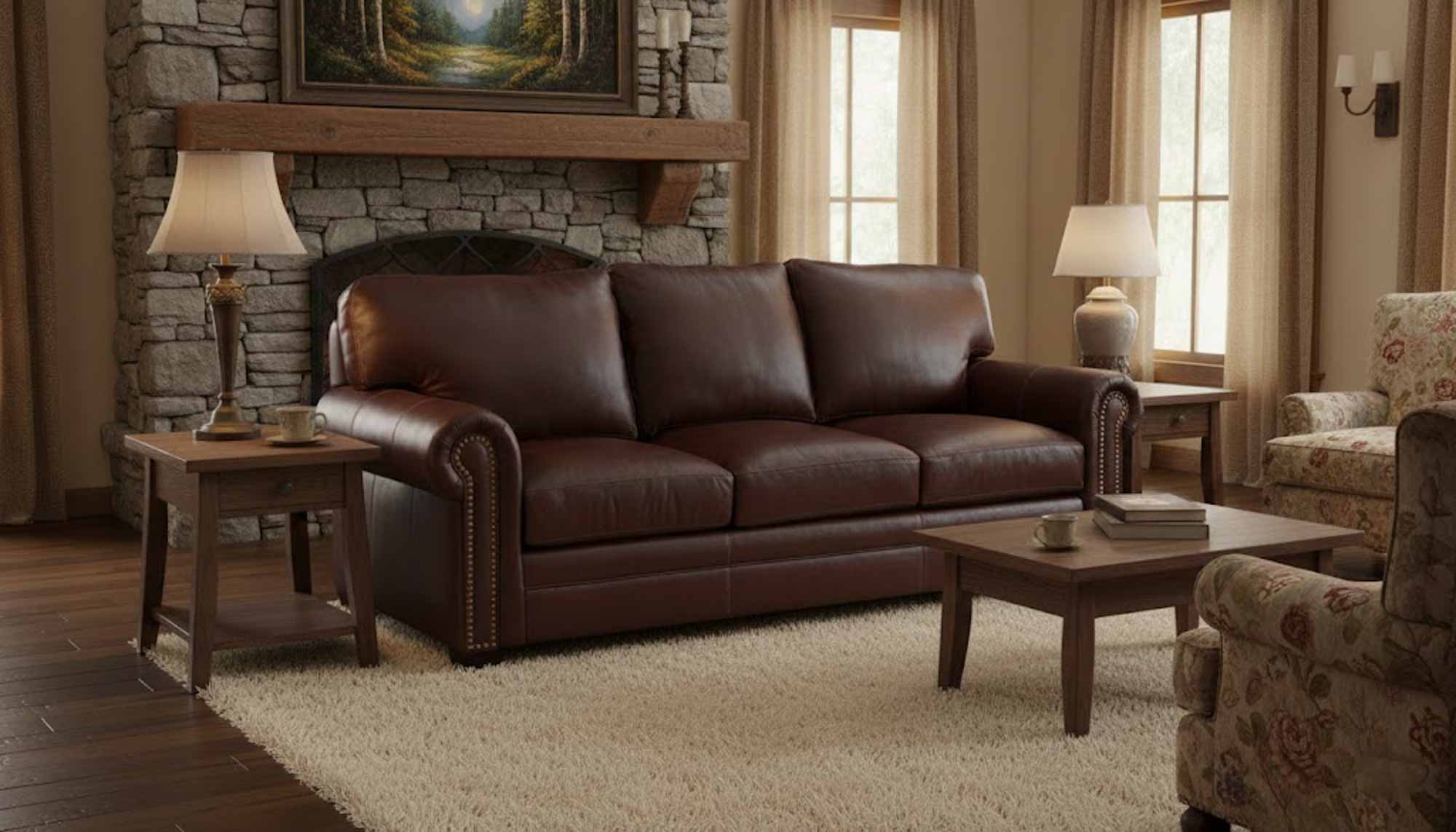 Ritz Leather Sofa - Image 5