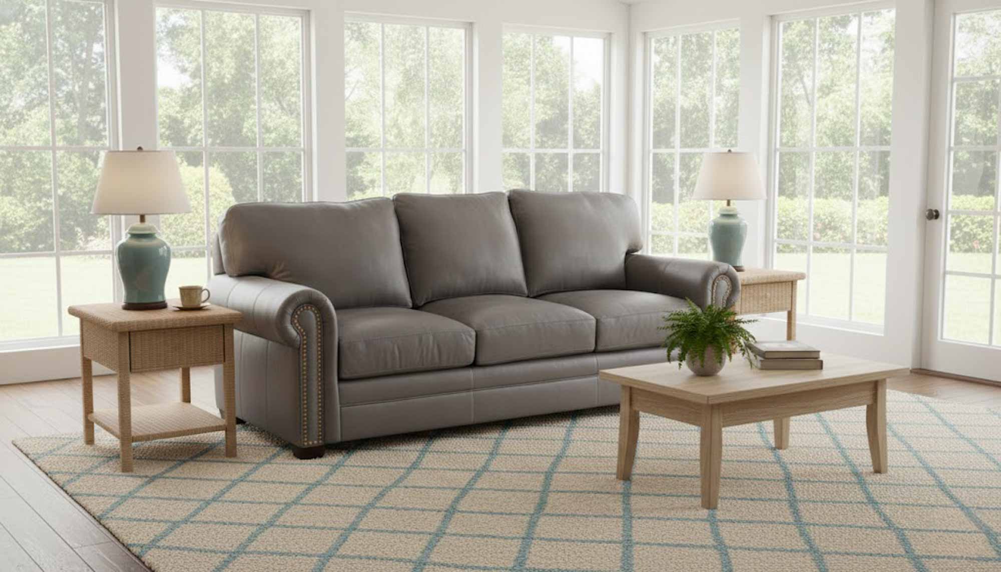 Ritz Leather Sofa - Image 6