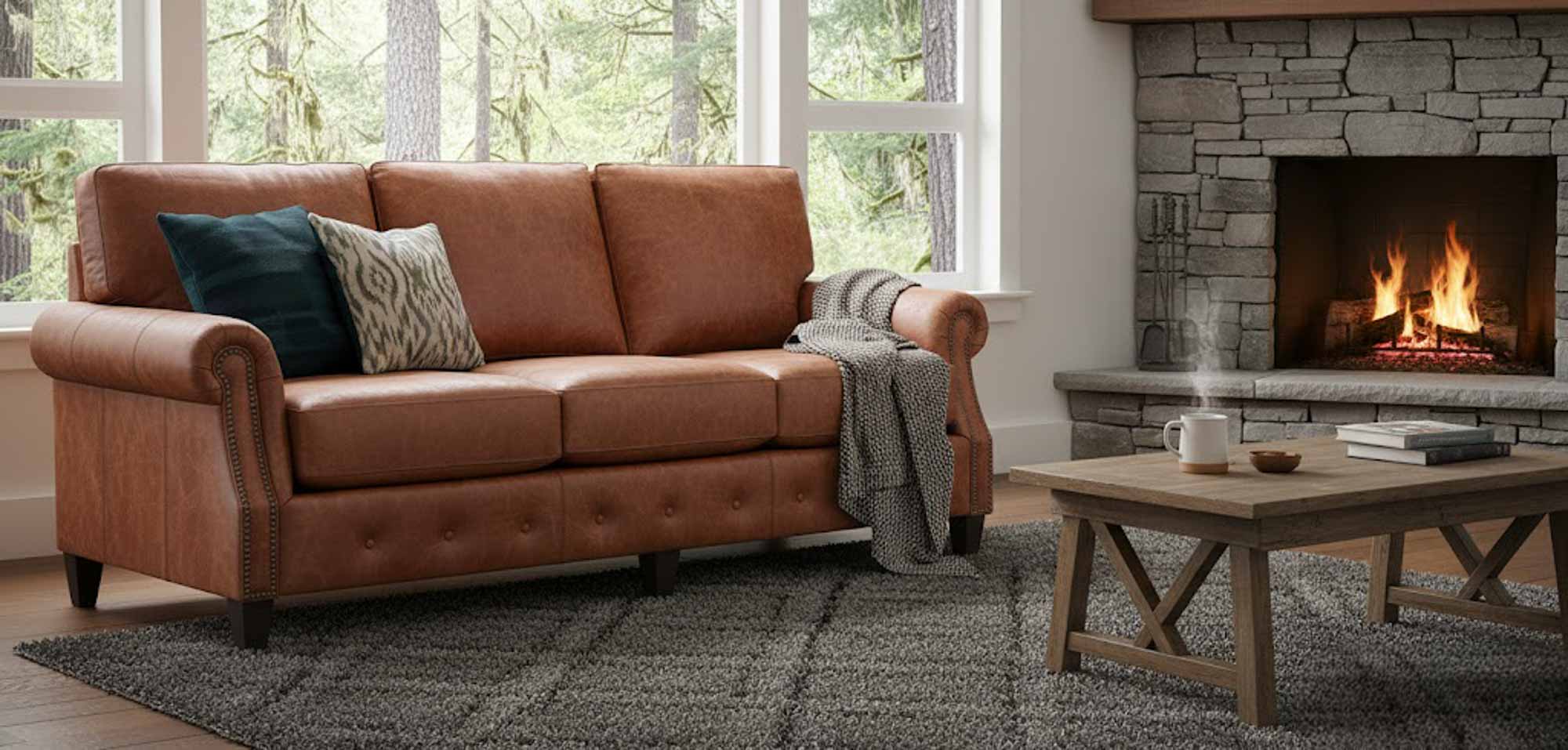 Rollo Leather Loveseat - Image 3