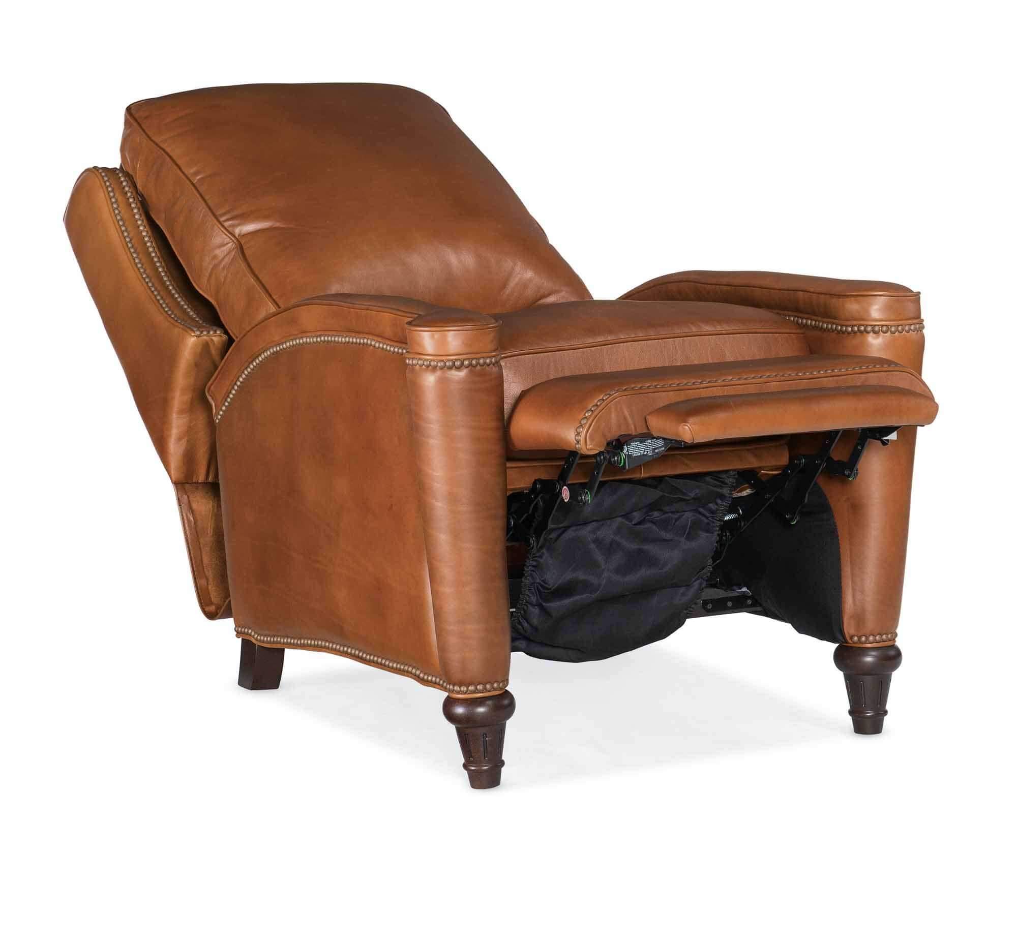 Rylea Leather Recliner In Medium Brown - Image 5