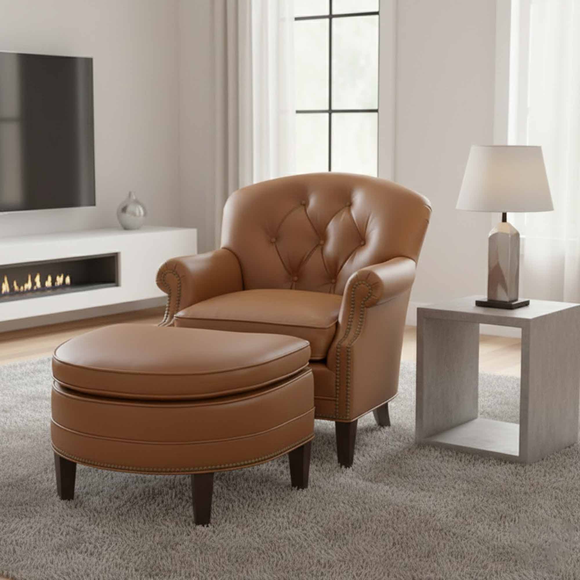 Saddle Leather Chair - Image 6