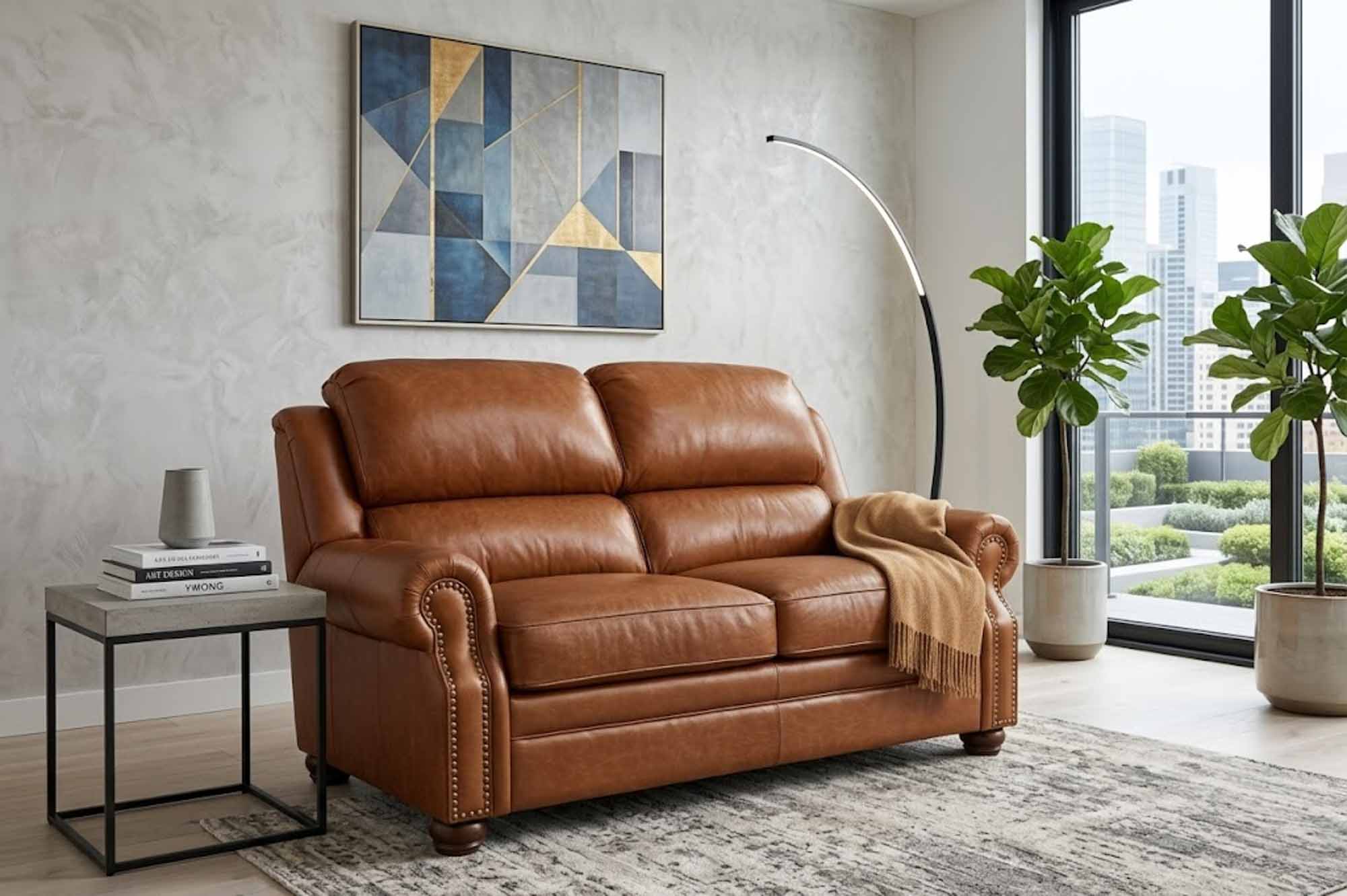 San Juan Leather Loveseat - Image 2