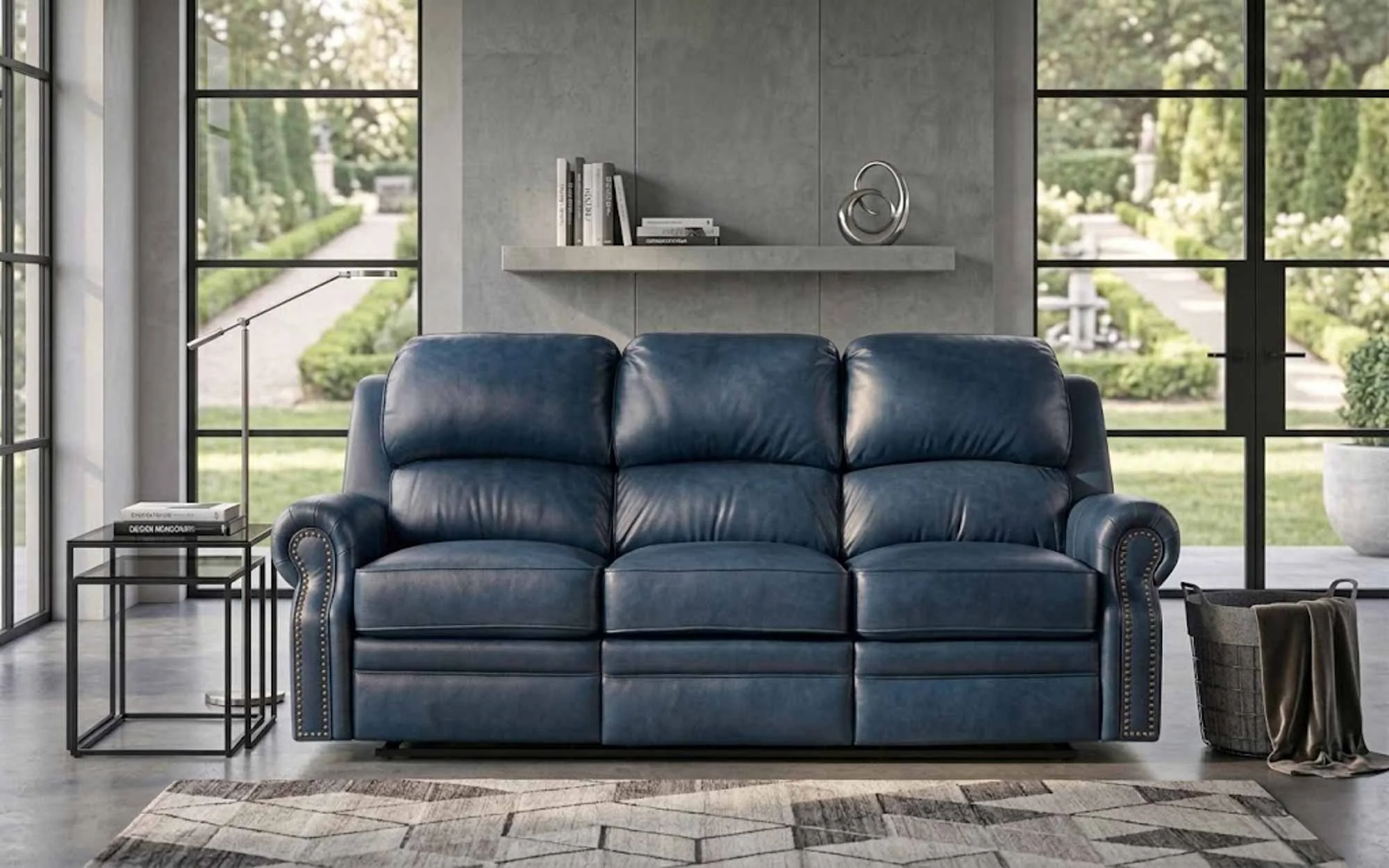 San Juan Leather Reclining Loveseat - Image 11
