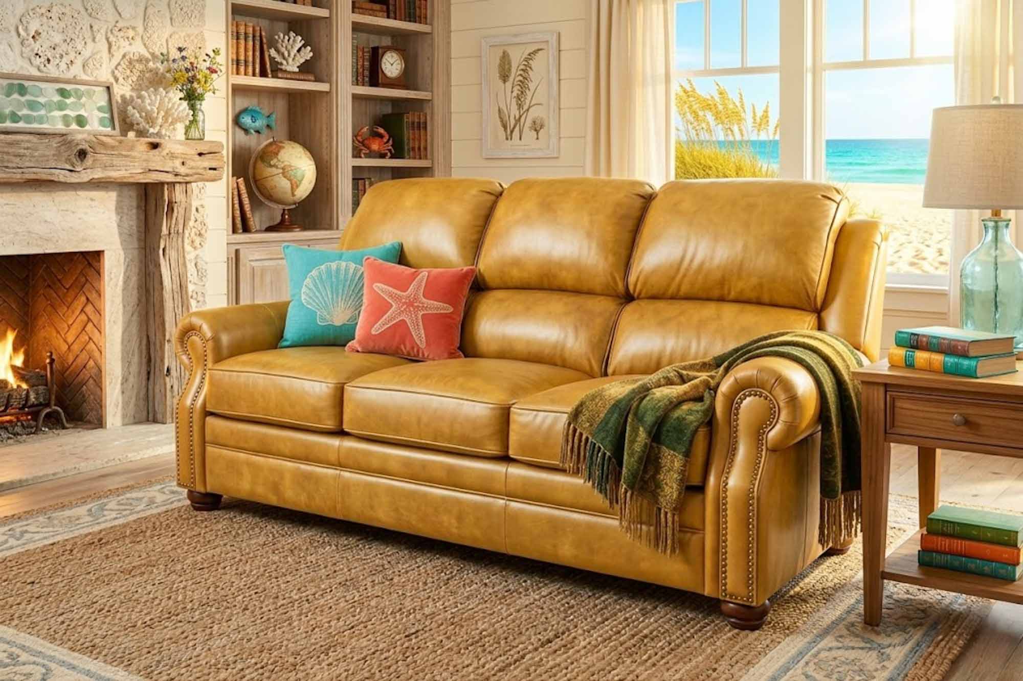 San Juan Leather Reclining Loveseat - Image 8