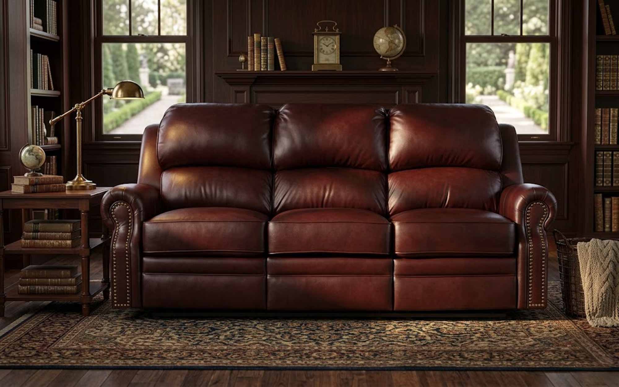 San Juan Leather Reclining Sofa - Image 11