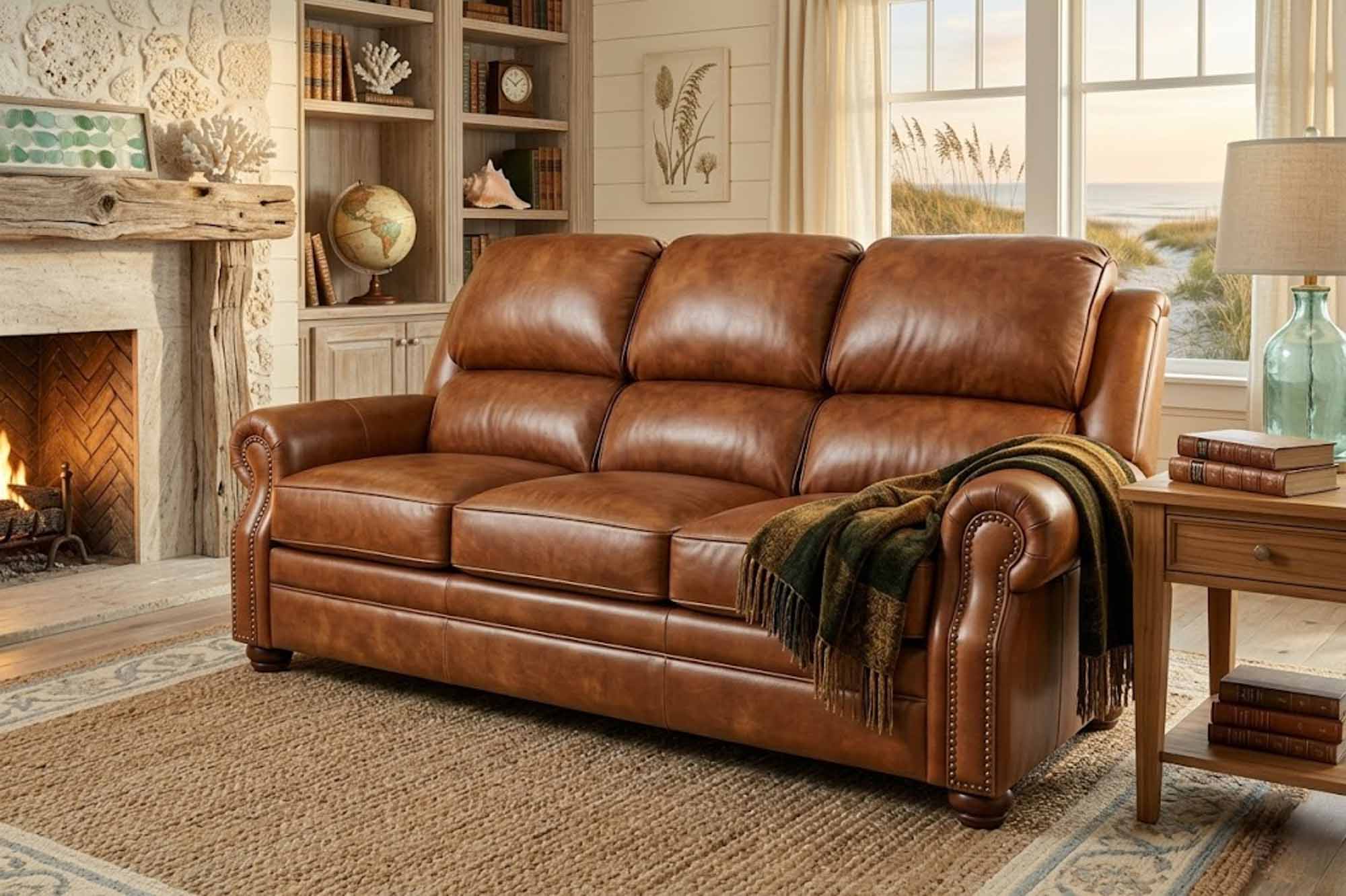San Juan Leather Sofa - Image 6