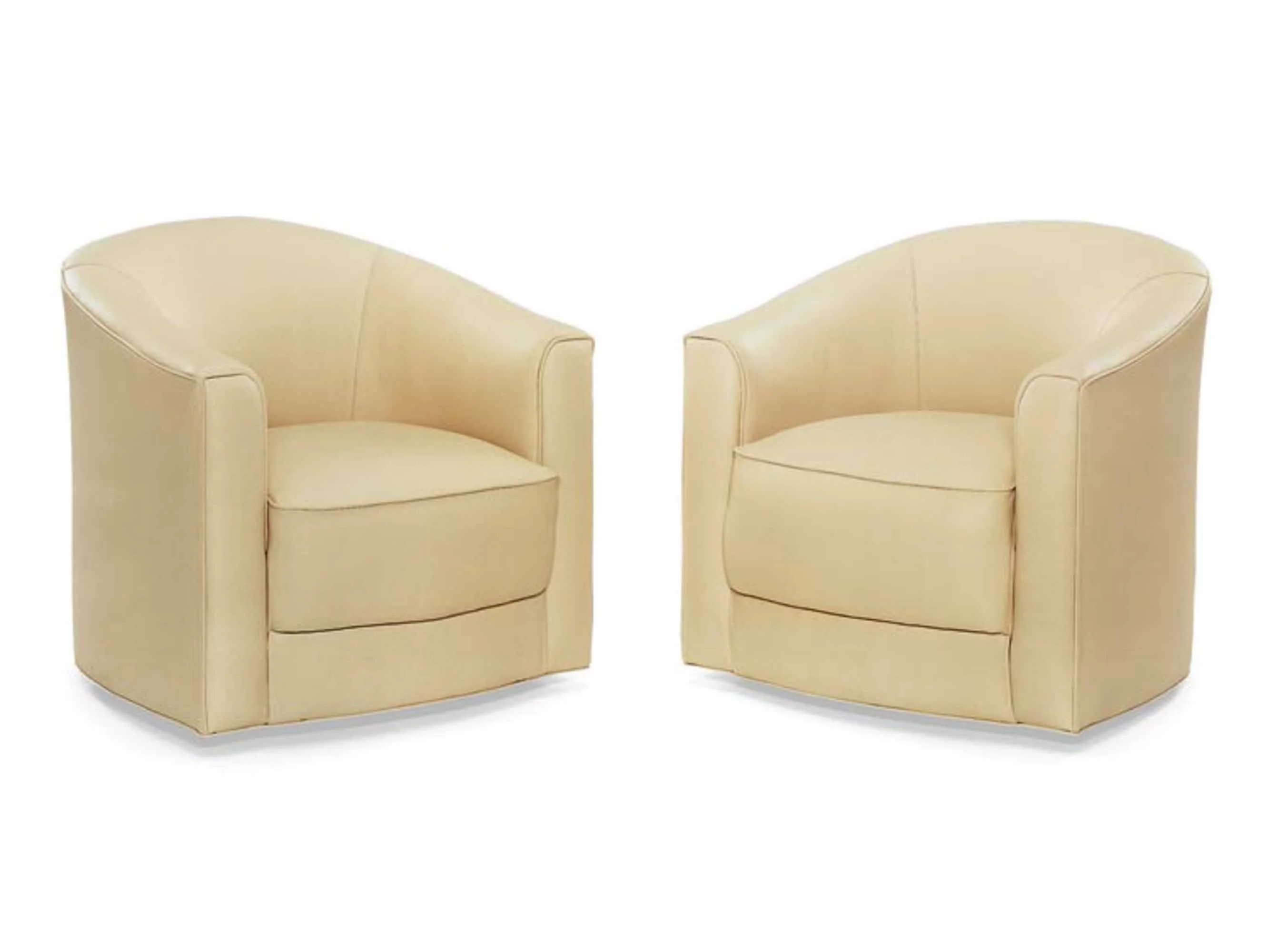 Sarah Leather Swivel Chair - Image 3
