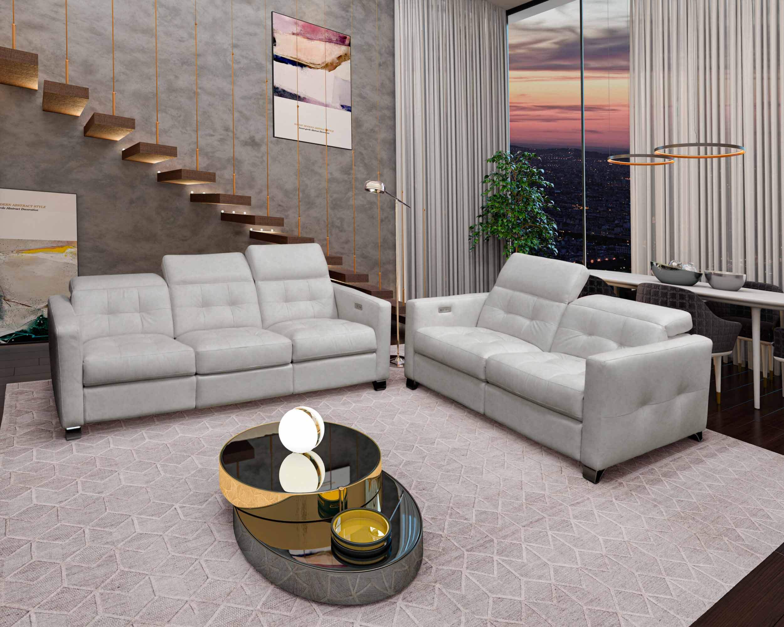 Sardinia Leather Power Reclining Sofa with Articulating Headrest - Image 5