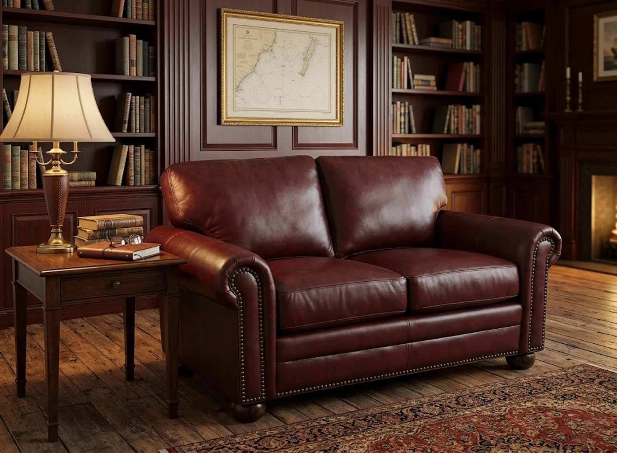 Savannah Leather Loveseat - Image 6