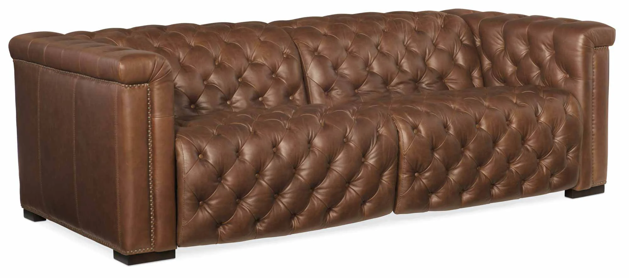 Savion Leather Power Reclining Sofa With Articulating Headrest