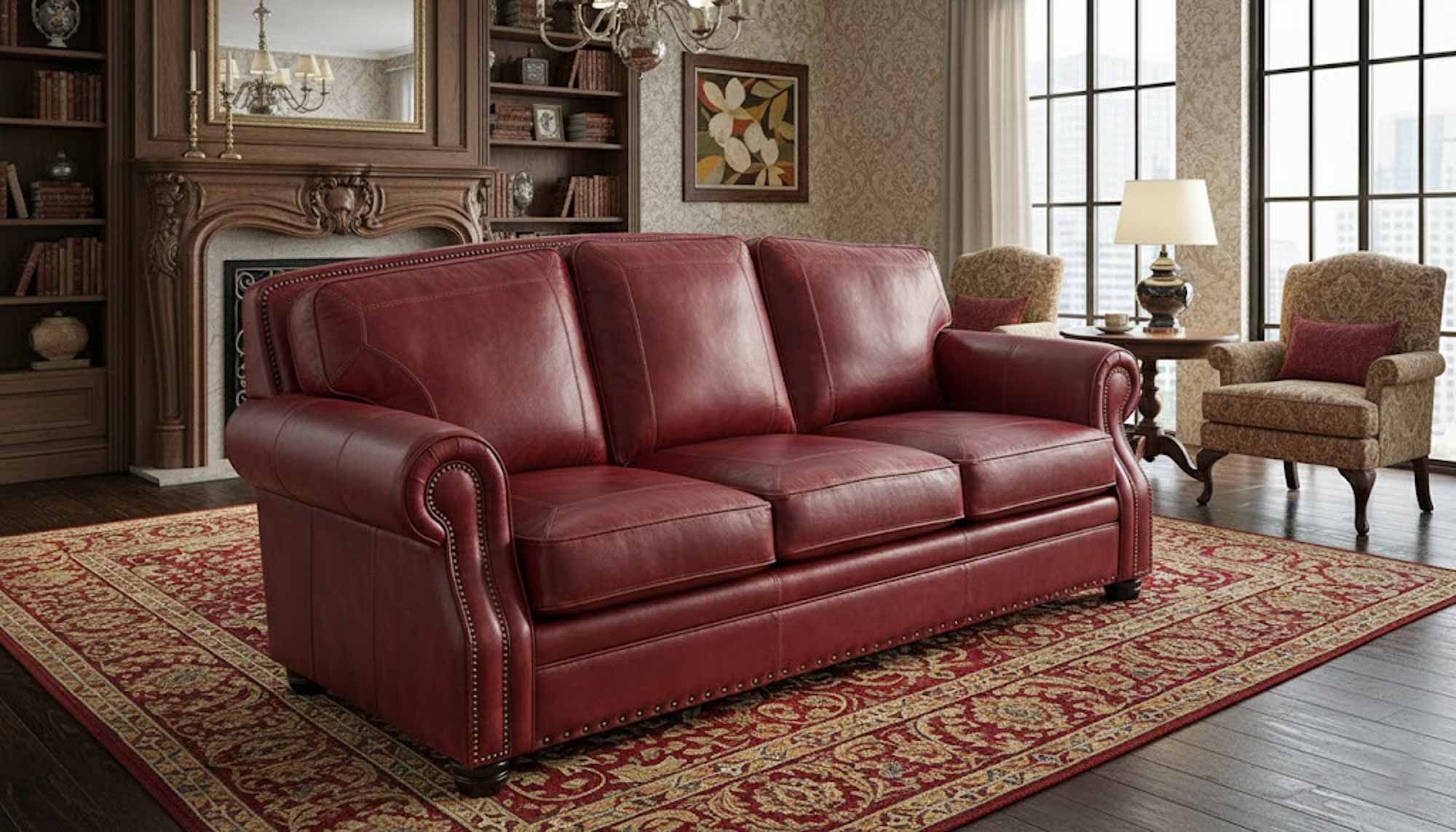 Sebastian Leather Sofa - Image 7