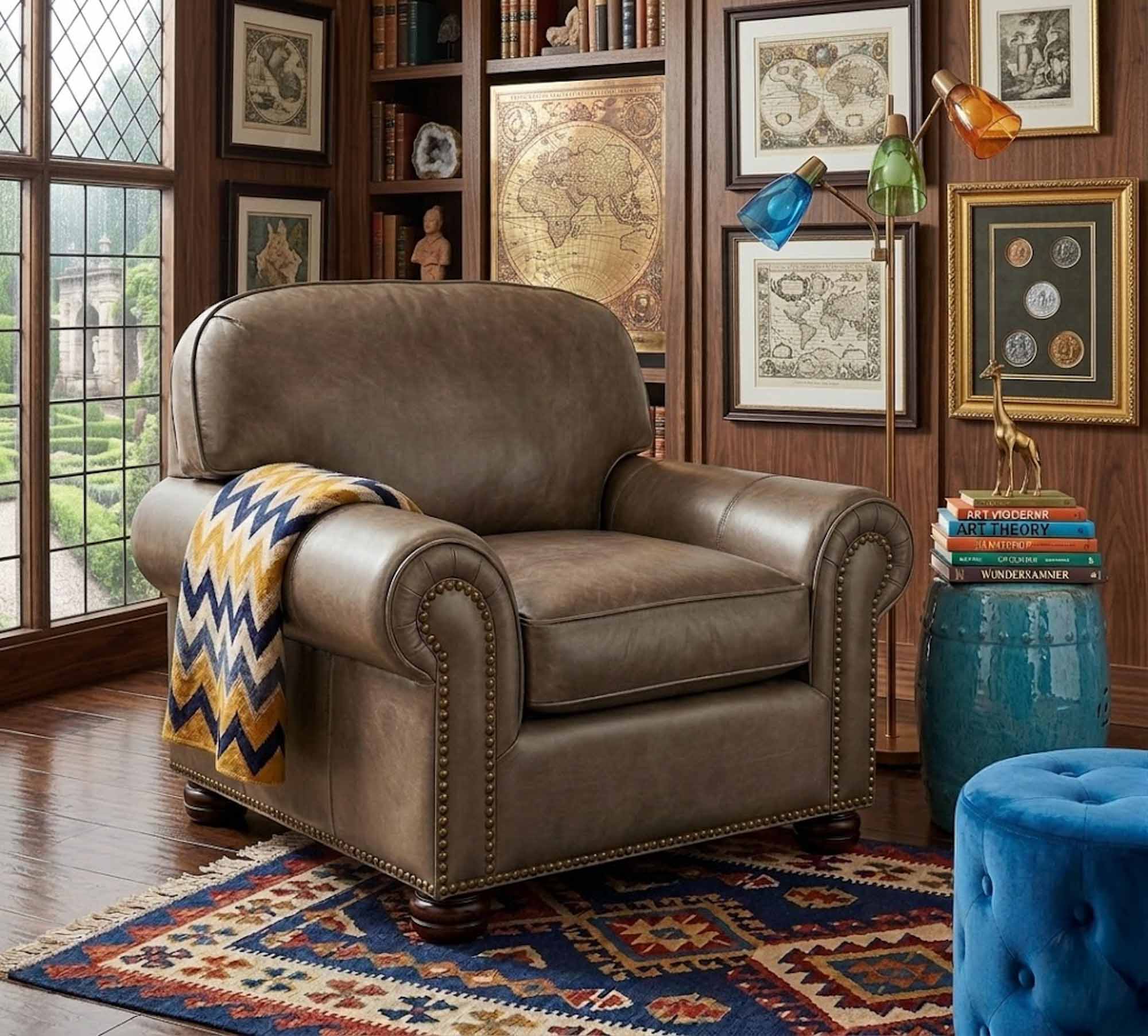 Senneca Leather Chair - Image 4