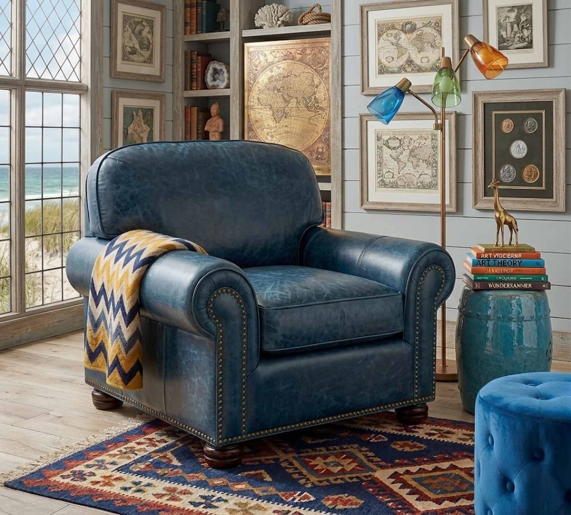 Senneca Leather Chair - Image 5