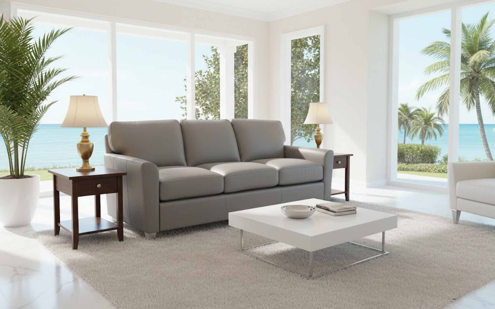 Shane Leather Loveseat - Image 5