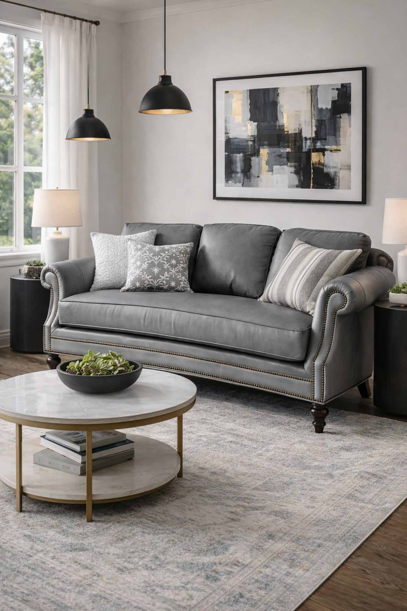 Sheldon Leather Settee - Image 5