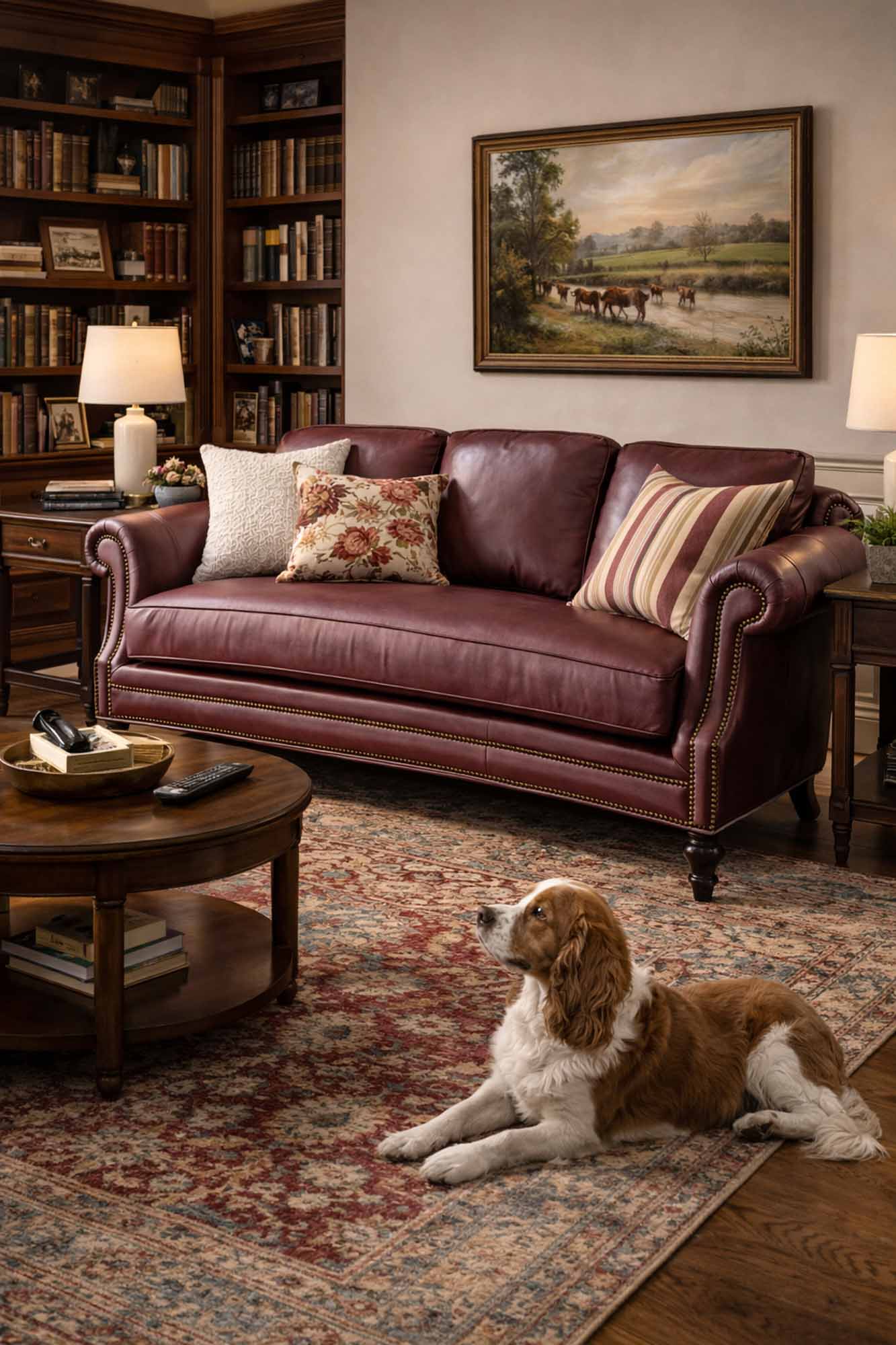Sheldon Leather Settee - Image 6
